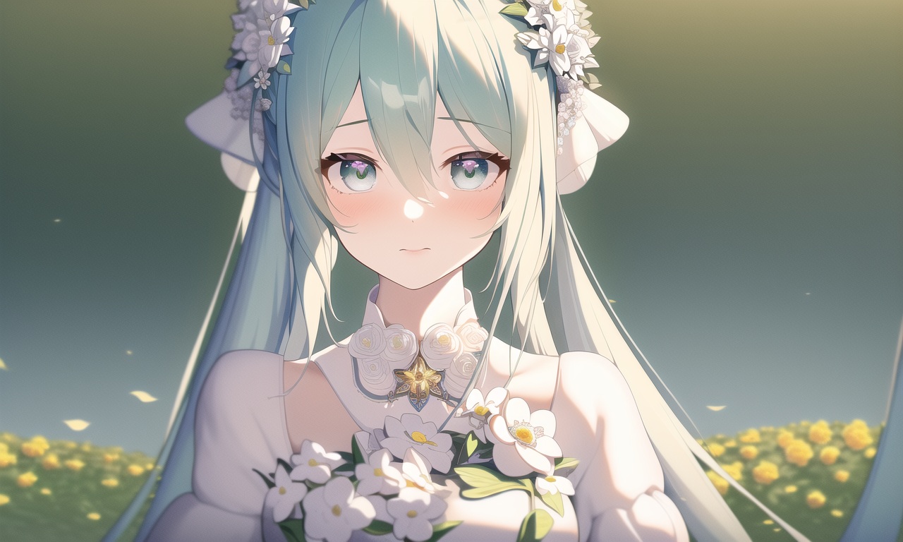 aqua_eyes, aqua_hair, close, flowers, haruka_poi, hatsune_miku, long_hair, twintails