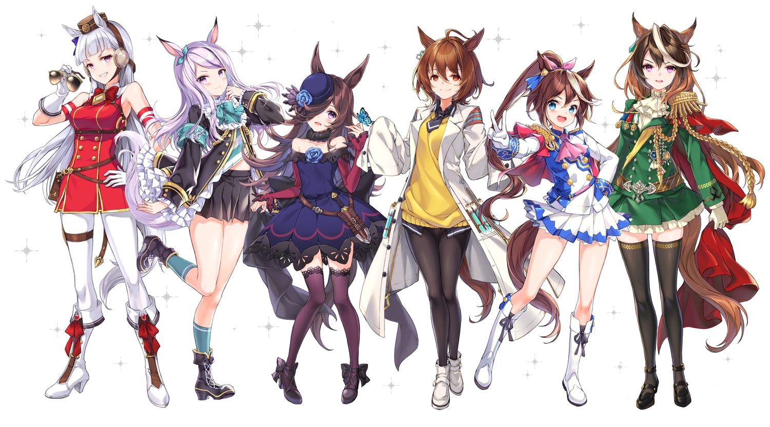 agnes_tachyon_(umamusume), animal_ears, anthropomorphism, aqua_eyes, blush, boots, bow, brown_hair