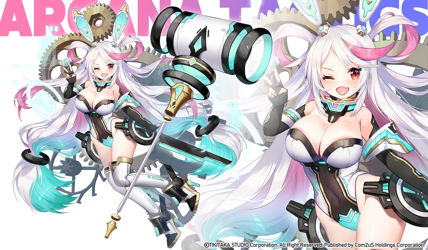 applecaramel_(acaramel), arcana_tactics, armor, blush, boots, breasts, cleavage, collar