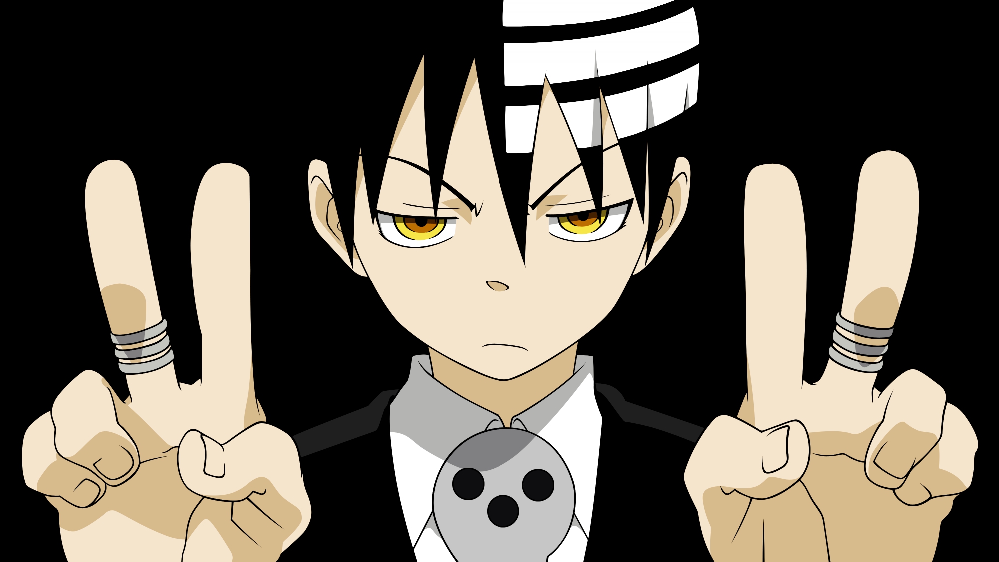 black, death_the_kid, soul_eater, vector