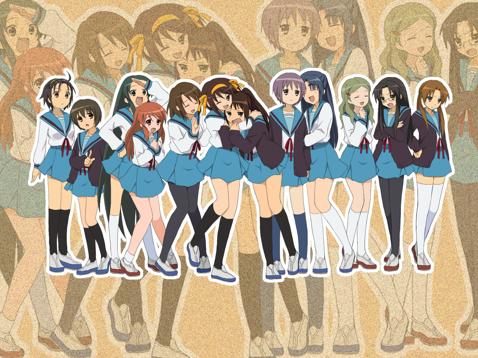 asahina_mikuru, asakura_ryouko, genderswap, glasses, group, kimidori_emiri, koizumi_itsuki, kunikida