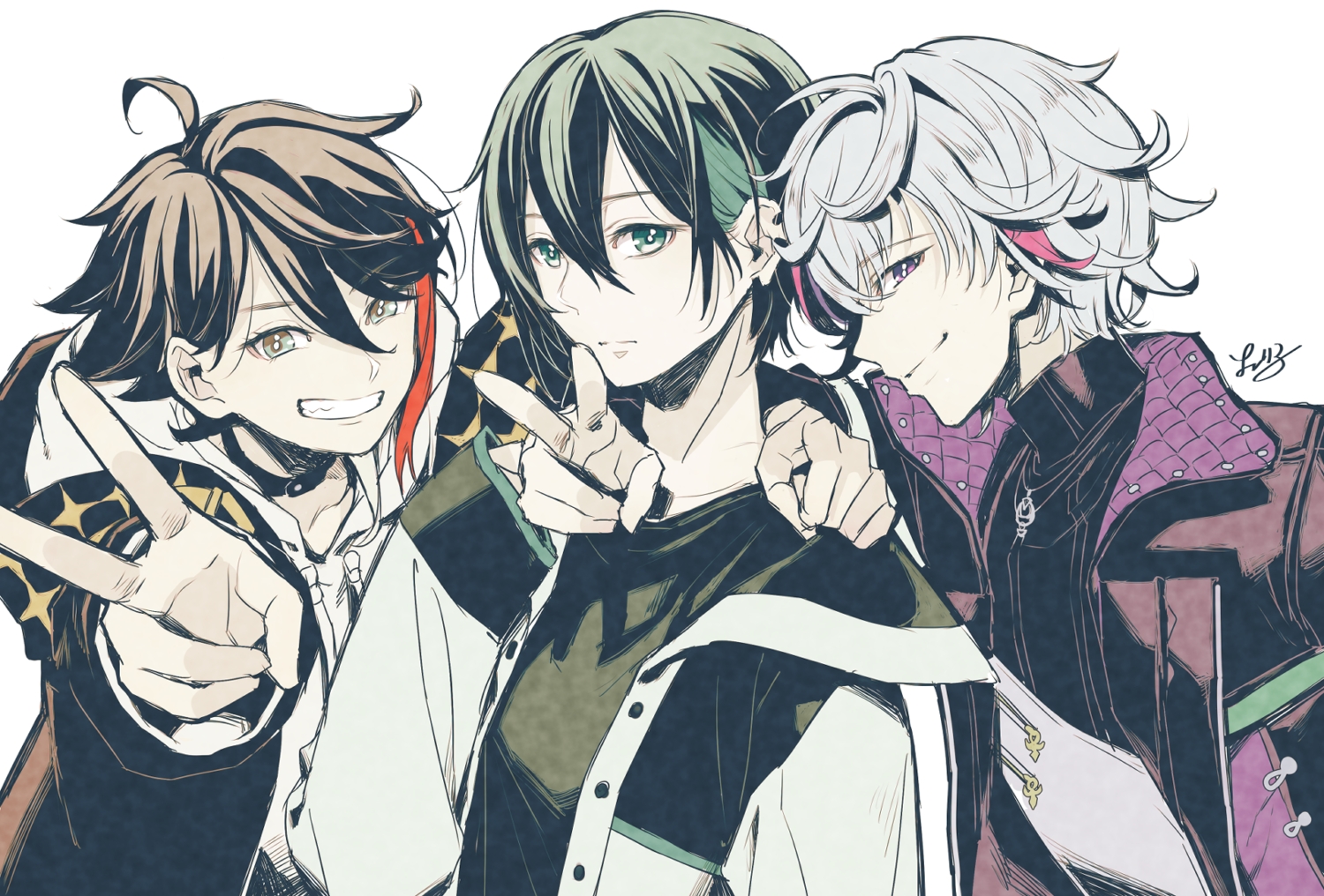 all_male, cherico, fuwa_minato, male, mayuzumi_kai, nijisanji, polychromatic, saegusa_akina