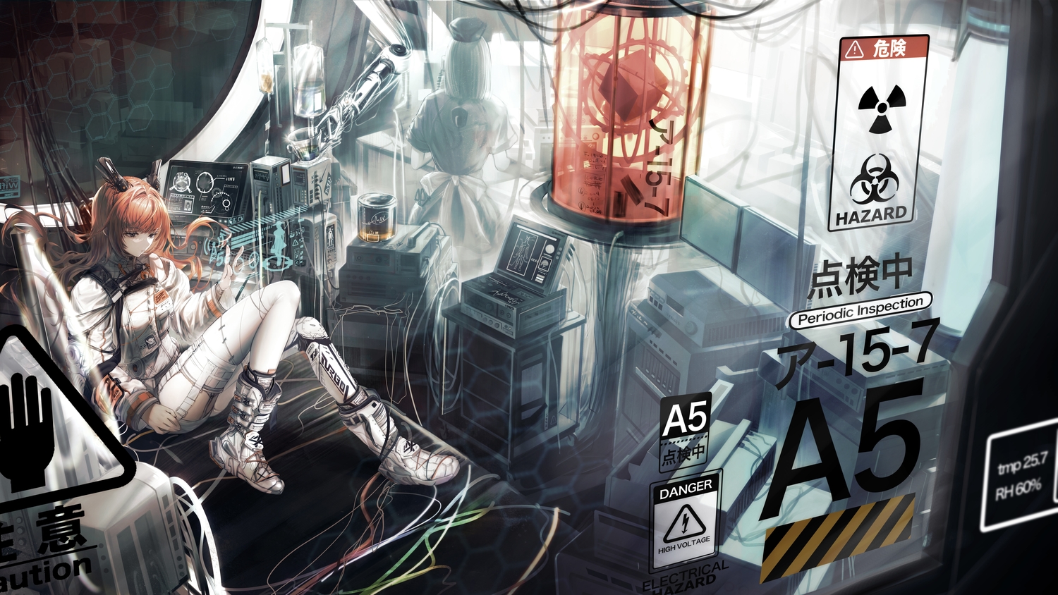 computer, hirose_(10011), long_hair, original, techgirl