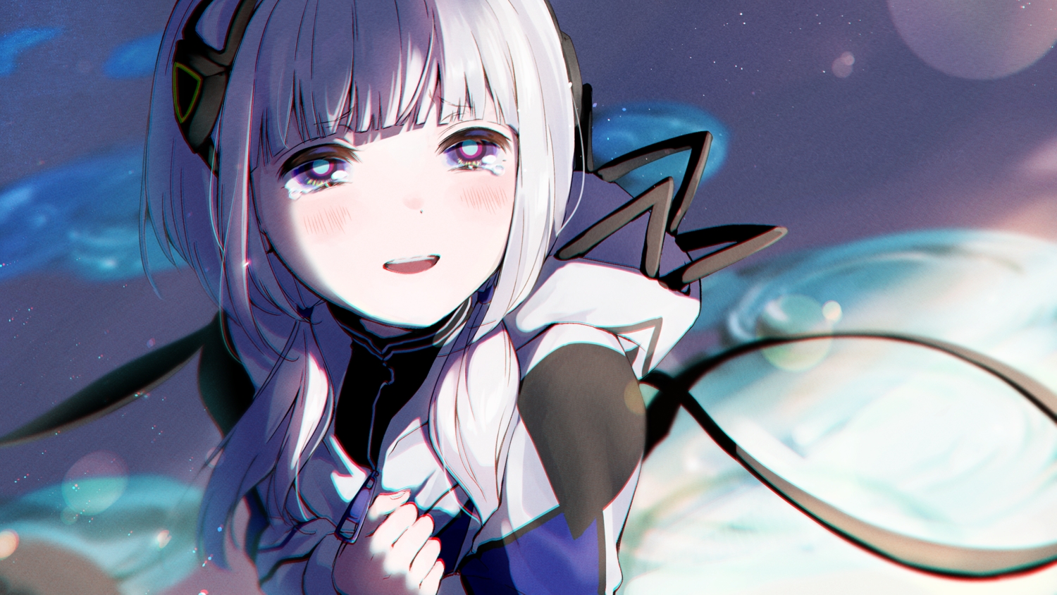 blush, cevio, close, crying, gray_hair, hood, kafu_(cevio), kamitsubaki_studio