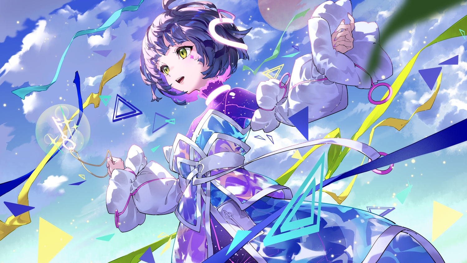 aru_(sinsekai), essual_(layer_world), ribbons, short_hair, sinsekai_studio