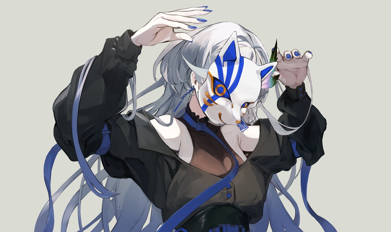 mask, tsumeki, vesperbell, yomi_(vesperbell)
