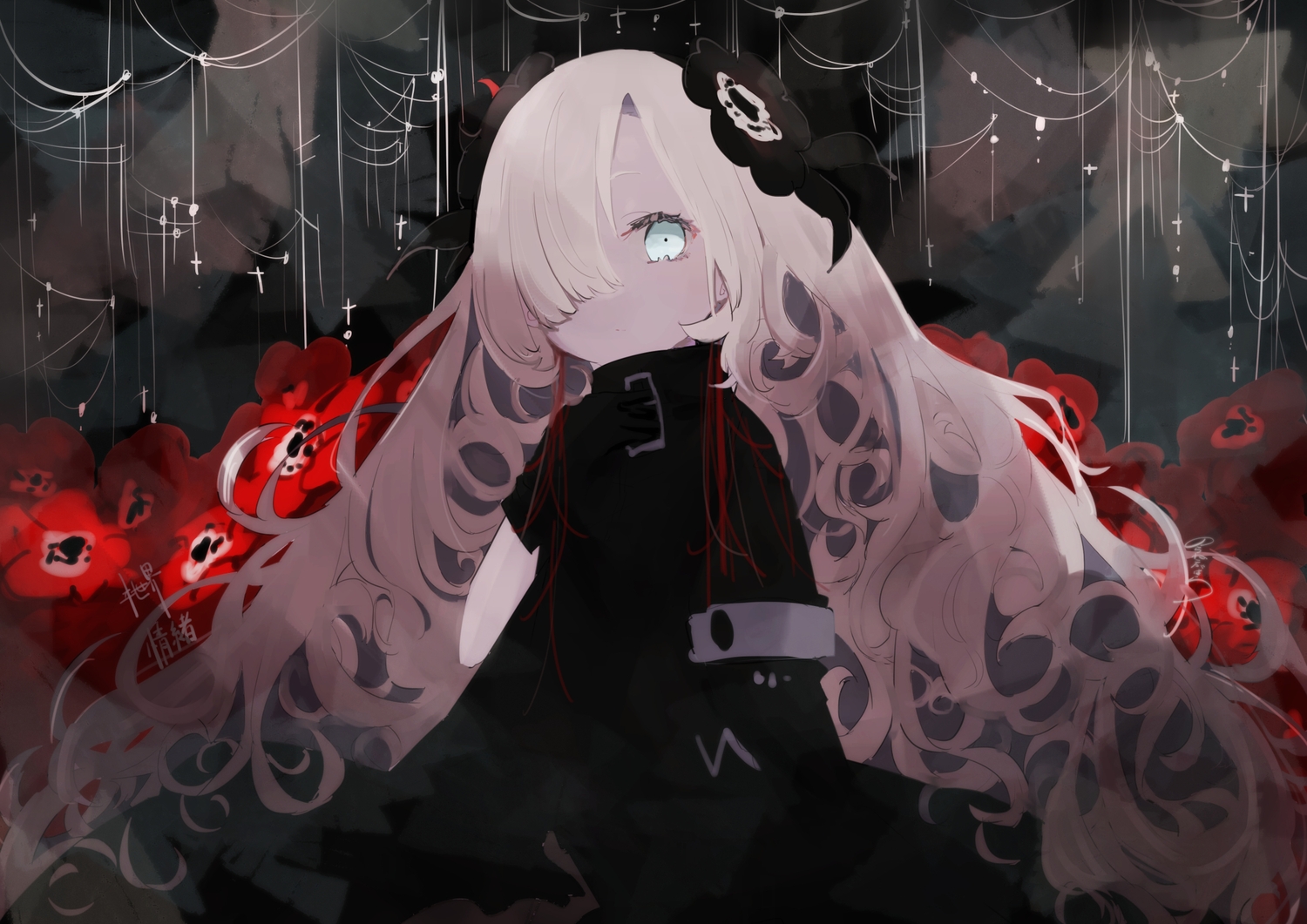 flowers, isekaijoucho, kamitsubaki_studio, long_hair, noranekogahara