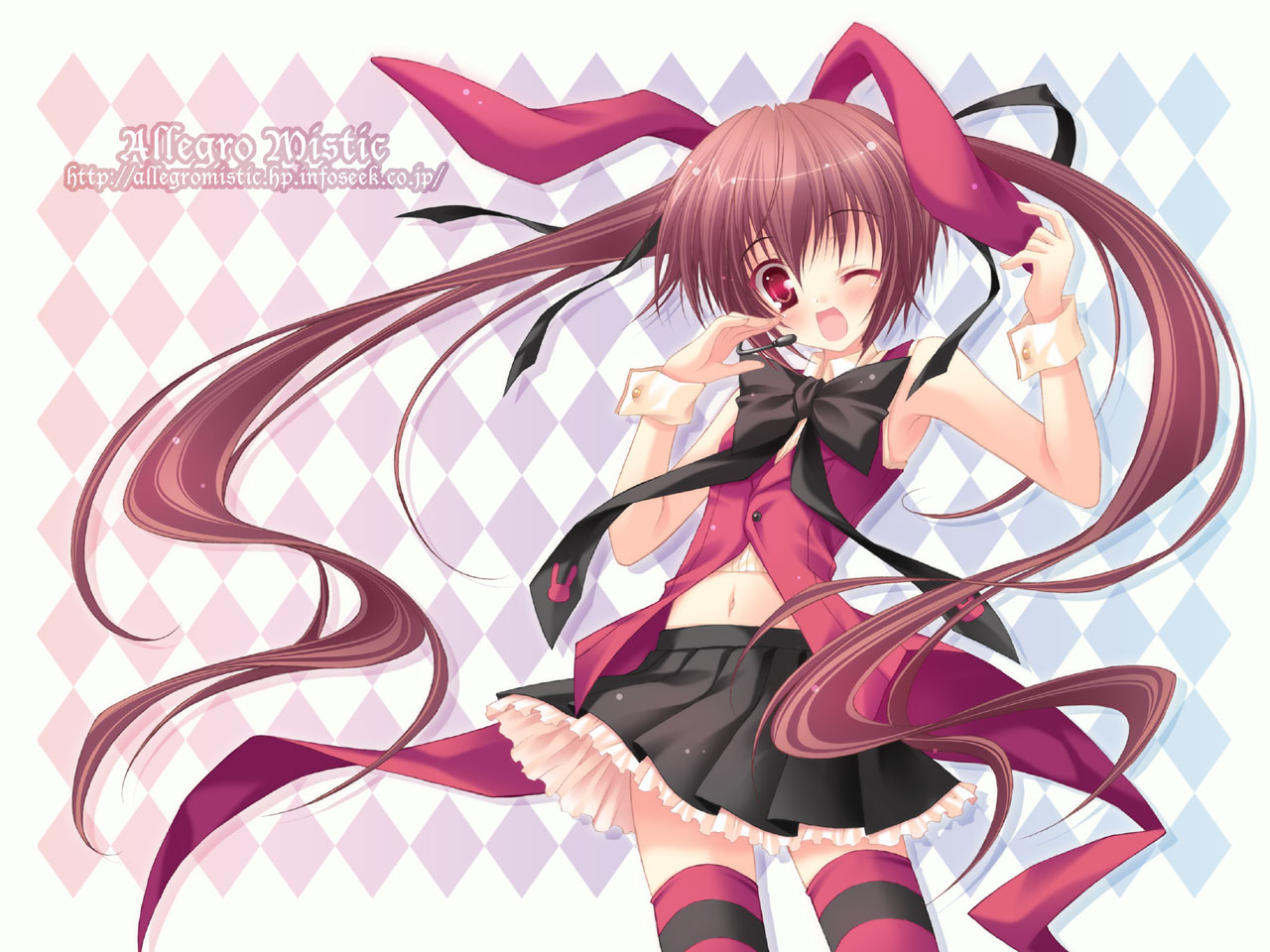 allegro_mistic, animal_ears, bunny_ears, bunnygirl, long_hair, original, red_eyes, ribbons