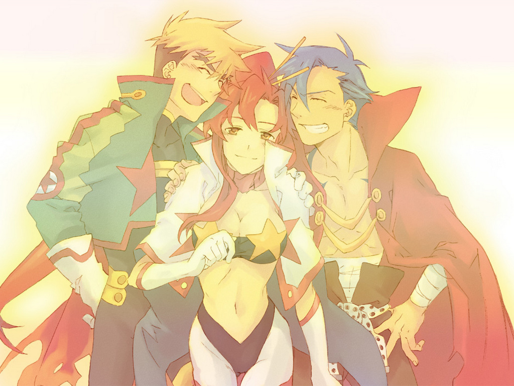 kamina, kittan, tengen_toppa_gurren_lagann, yoko_littner