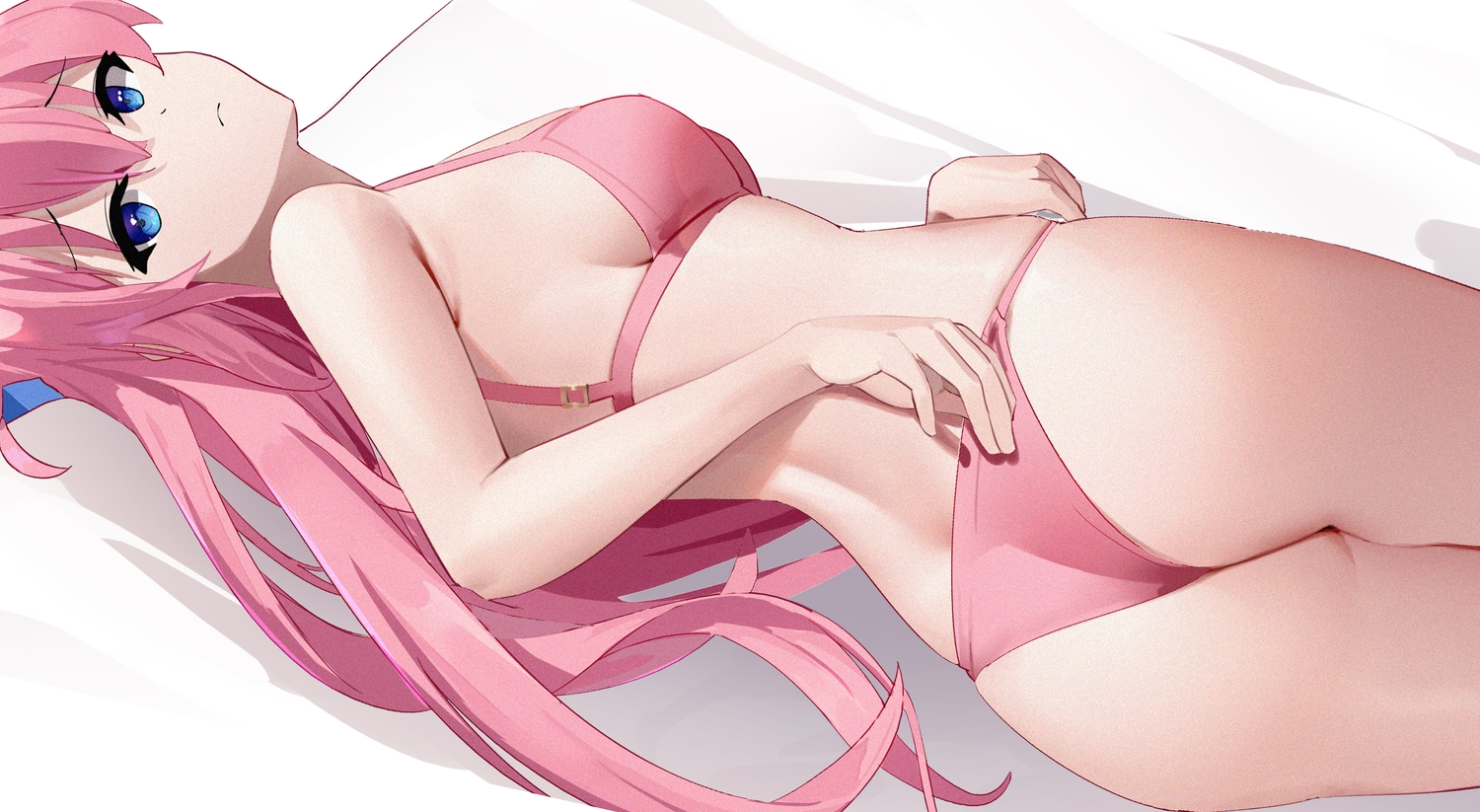 ass, blue_eyes, bocchi_the_rock!, bra, breasts, gotou_hitori, liwen520, long_hair