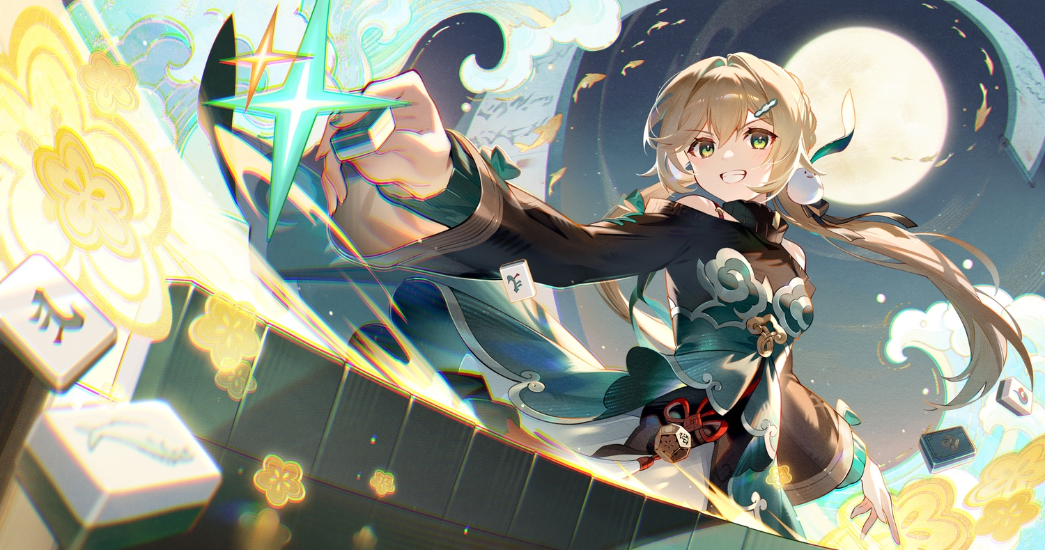 blush, braids, brown_hair, chinese_clothes, ekita_kuro, green_eyes, honkai_(series), honkai:_star_rail
