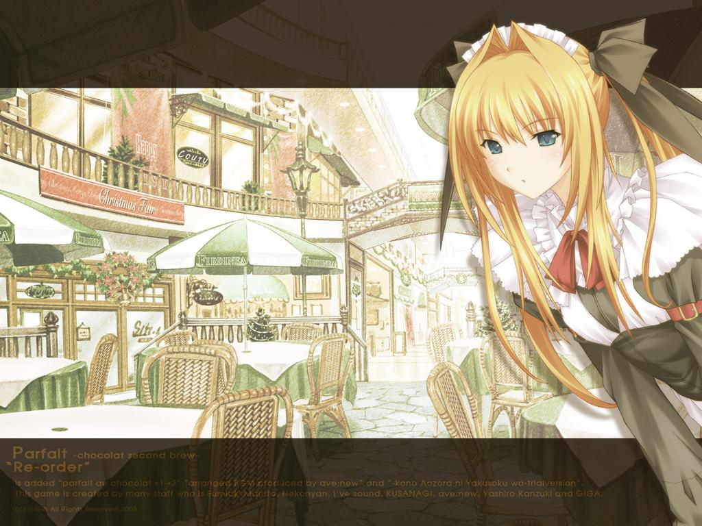 katori_rea, maid, nekonyan, parfait_chocolat, waitress