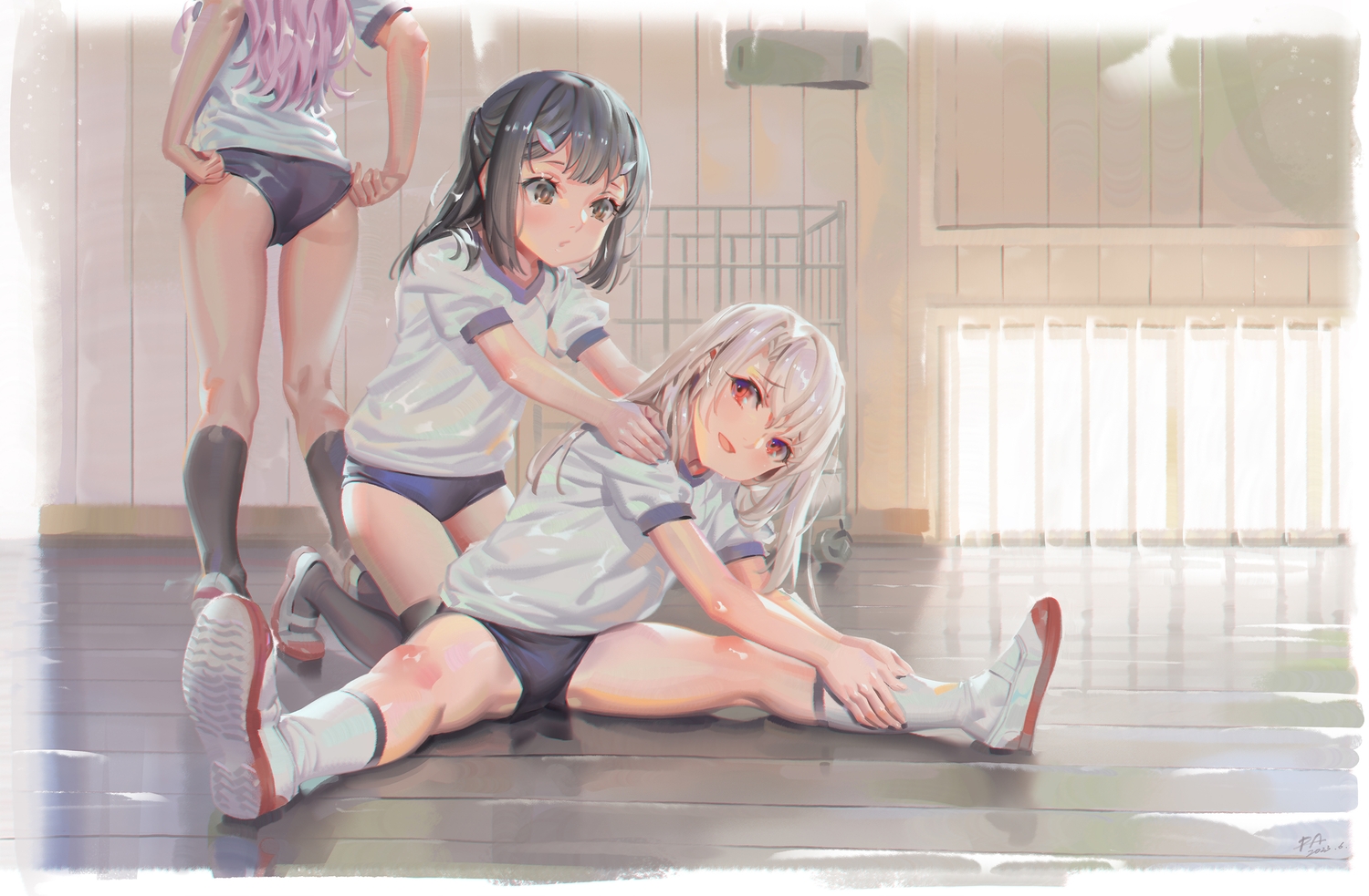 alphonse, ass, black_hair, bloomers, brown_eyes, chloe_von_einzbern, fate/kaleid_liner_prisma_illya, fate_(series)