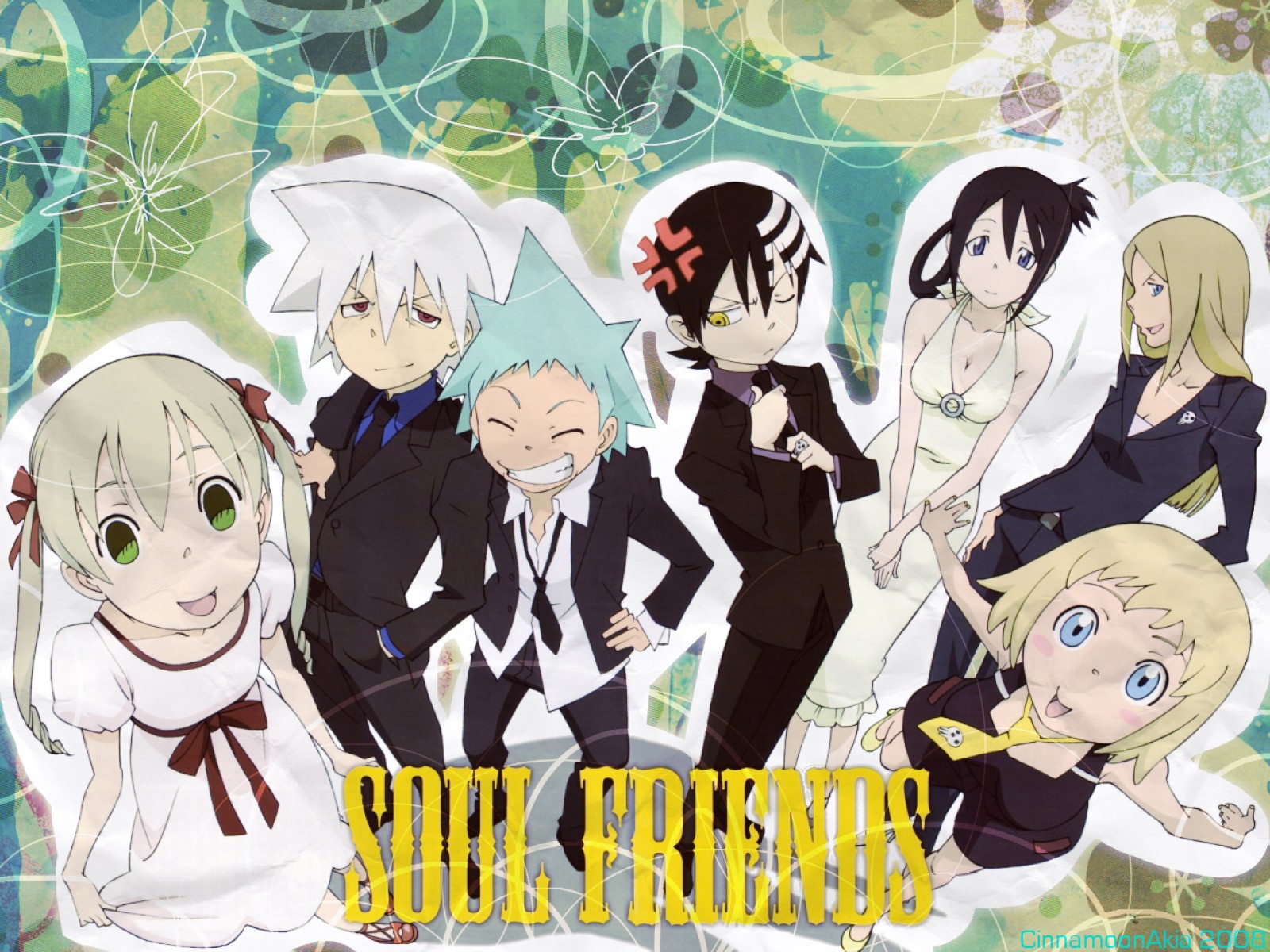 black_star, death_the_kid, elizabeth_thompson, maka_albarn, nakatsukasa_tsubaki, patricia_thompson, soul_eater, soul_eater_evans