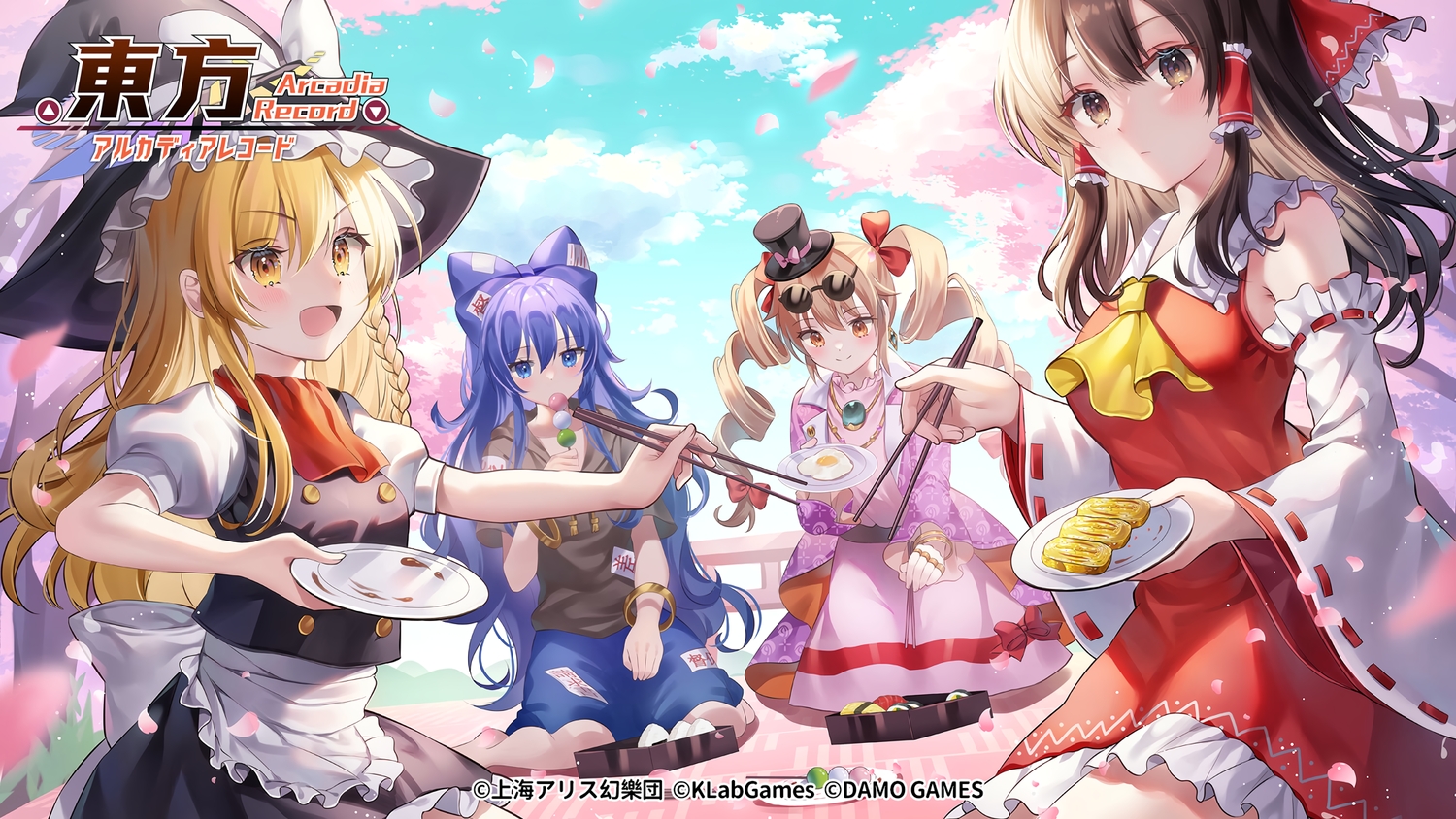 apron, blonde_hair, blue_eyes, blue_hair, blush, braids, brown_eyes, brown_hair