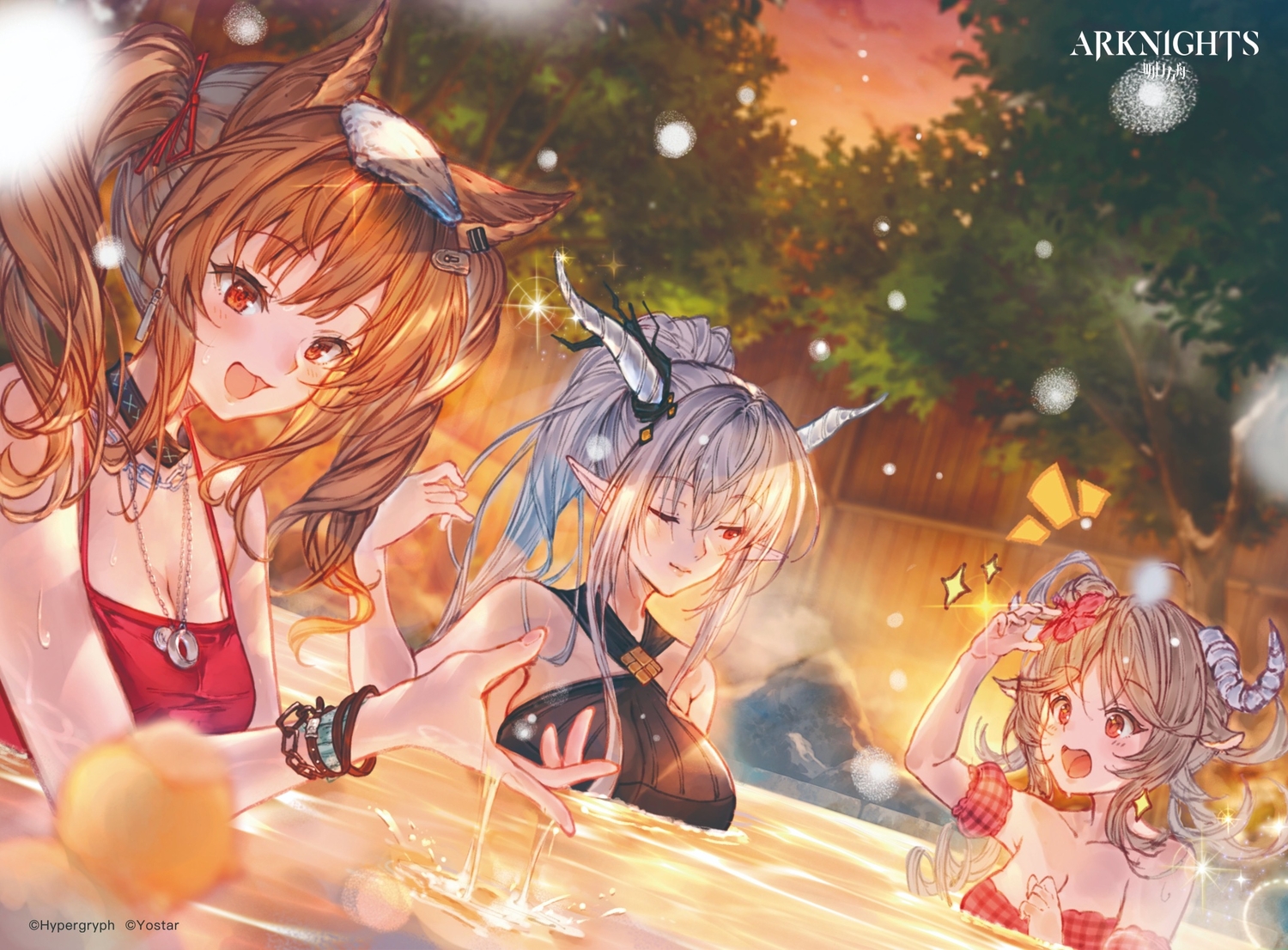 angelina_(arknights), animal_ears, arknights, blush, breasts, brown_hair, cat_smile, choker