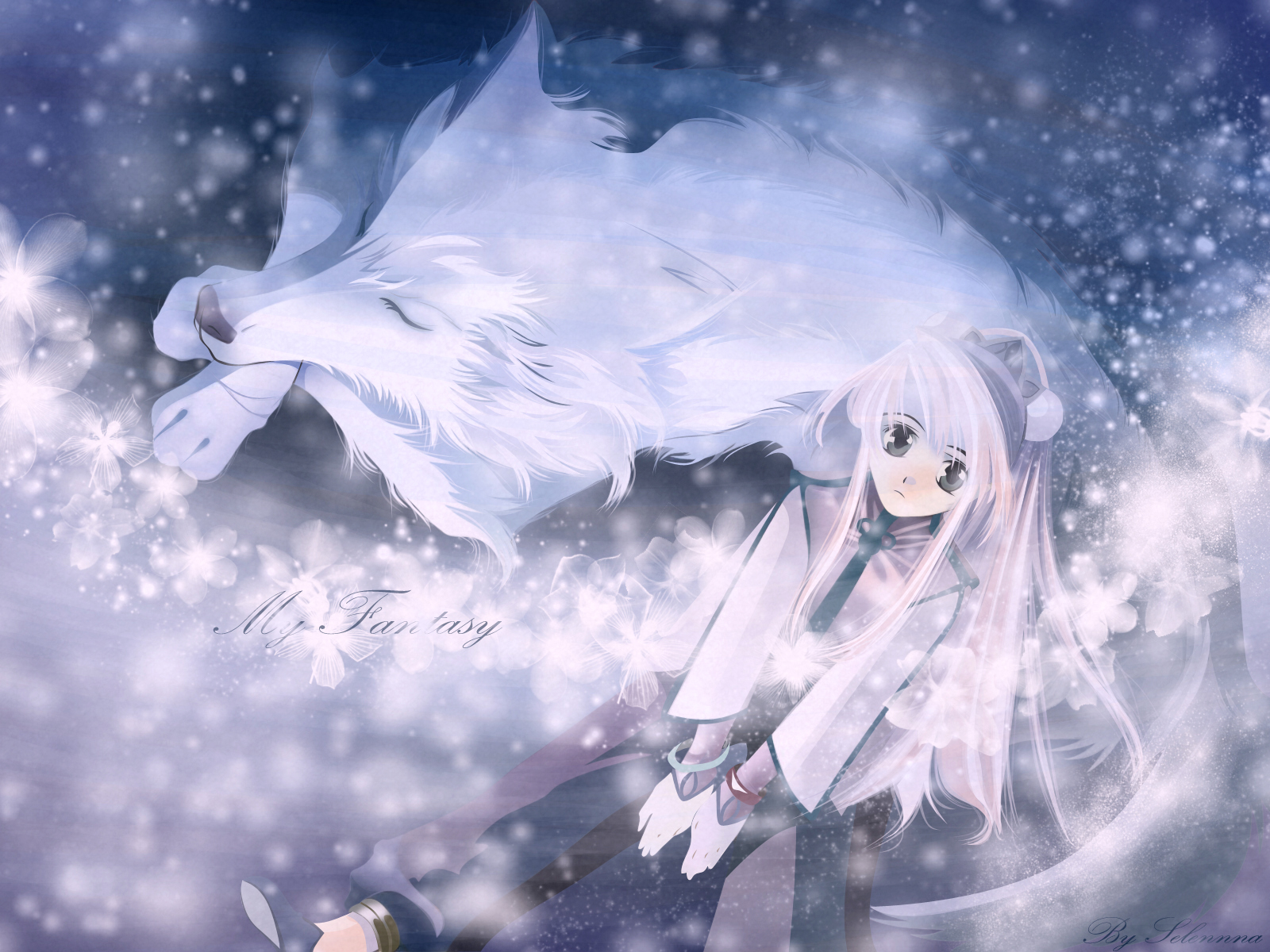 animal, dog, shiina_yuu, snow