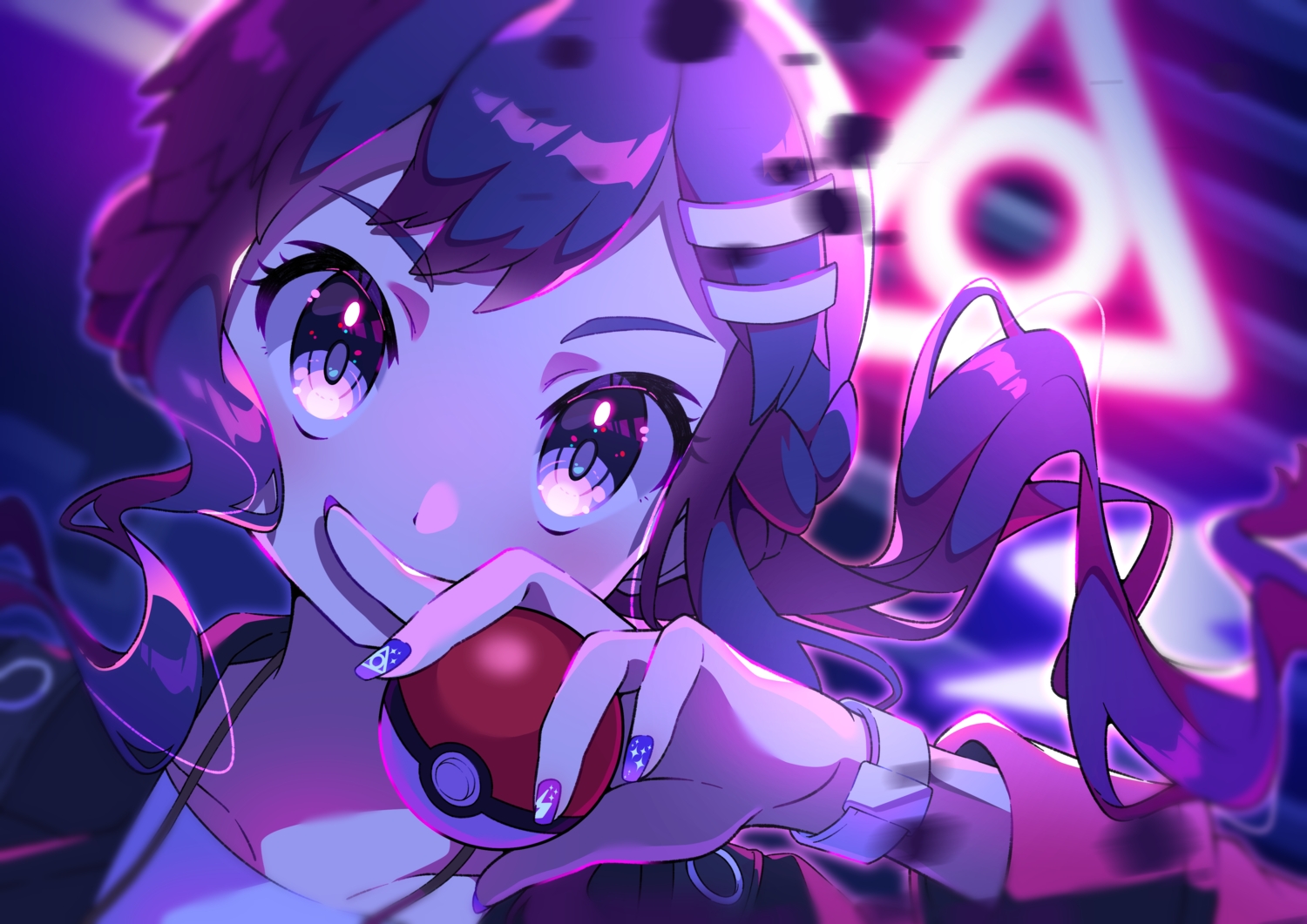 close, dark, hikari_(pokemon), pokemon, pon_yui, purple, purple_eyes, purple_hair