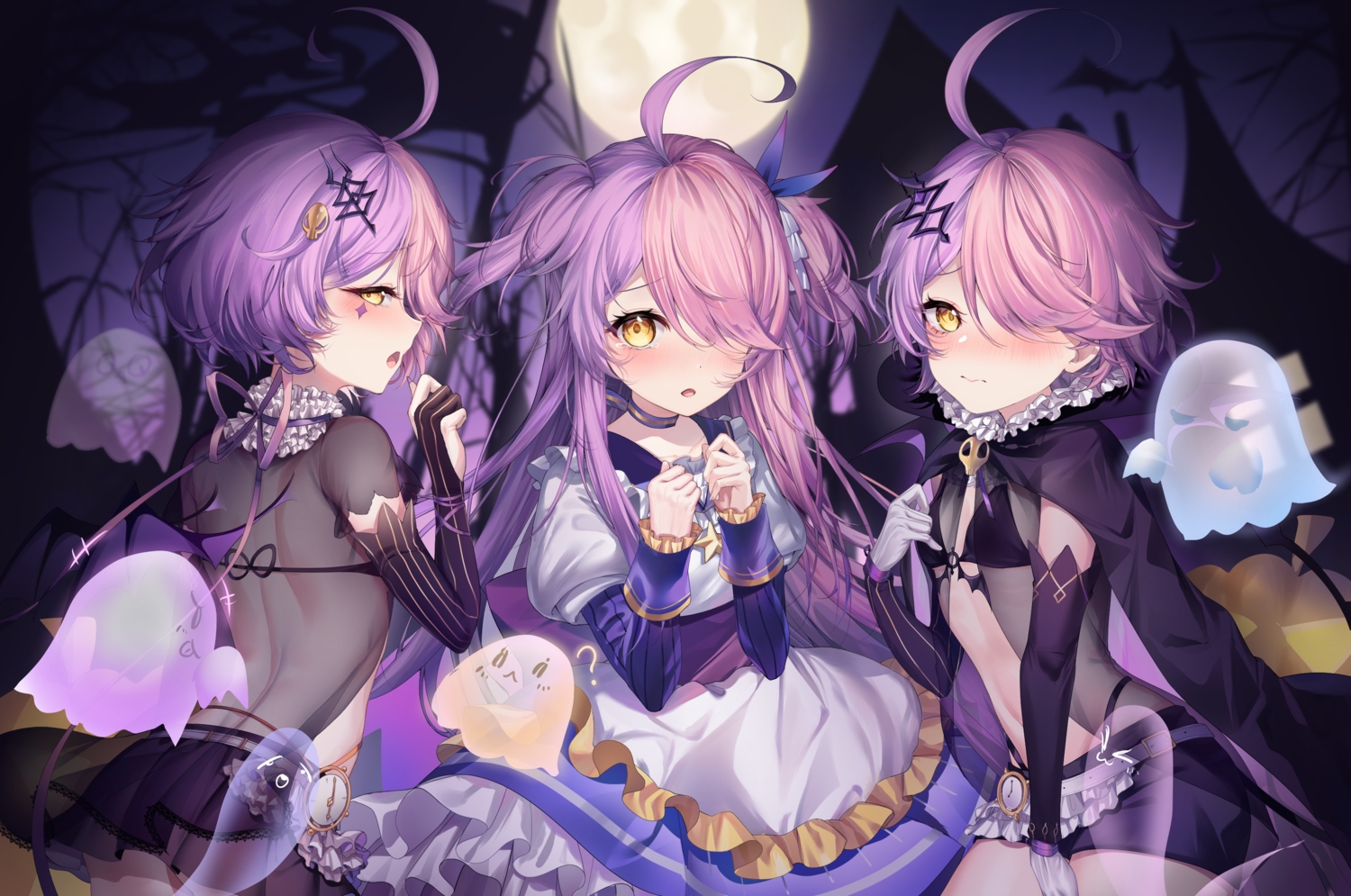 bikini_top, blush, dodo_(yatotoyatoto), dress, halloween, honkai_impact, honkai_(series), loli
