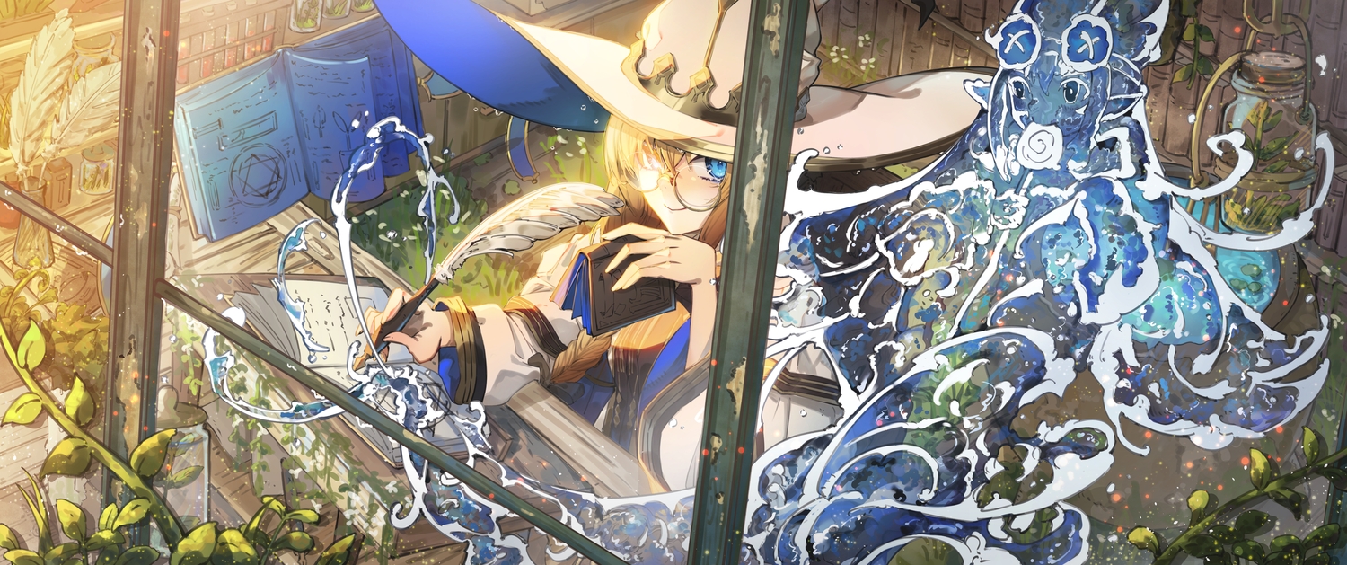 blonde_hair, blue_eyes, book, candy, fate/grand_order, fate_(series), glasses, habetrot_(fate)