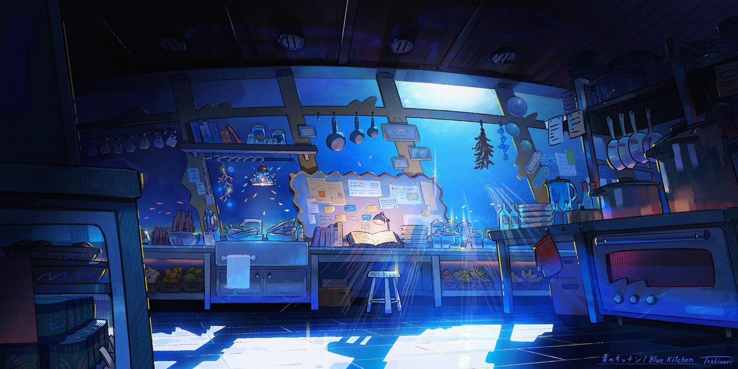 animal, blue, book, enfance, fish, food, no_humans, original