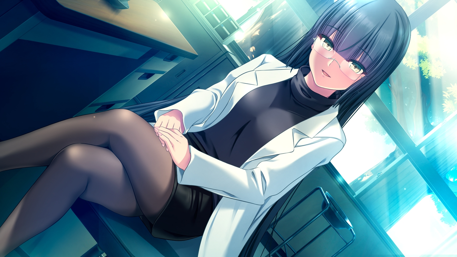 amagaya_mitsuha, astronauts:_sirius, black_hair, enjou_gakuen_~[enjou_joshi]_o_shidou_seyo!~, game_cg, glasses, long_hair, m&m
