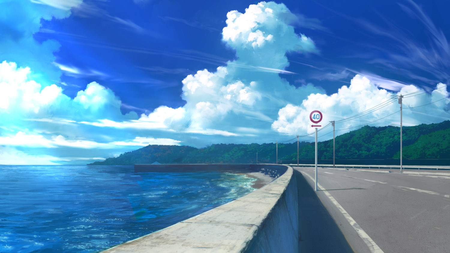 clouds, no_humans, original, peke_(shadow105), scenic, sky, water
