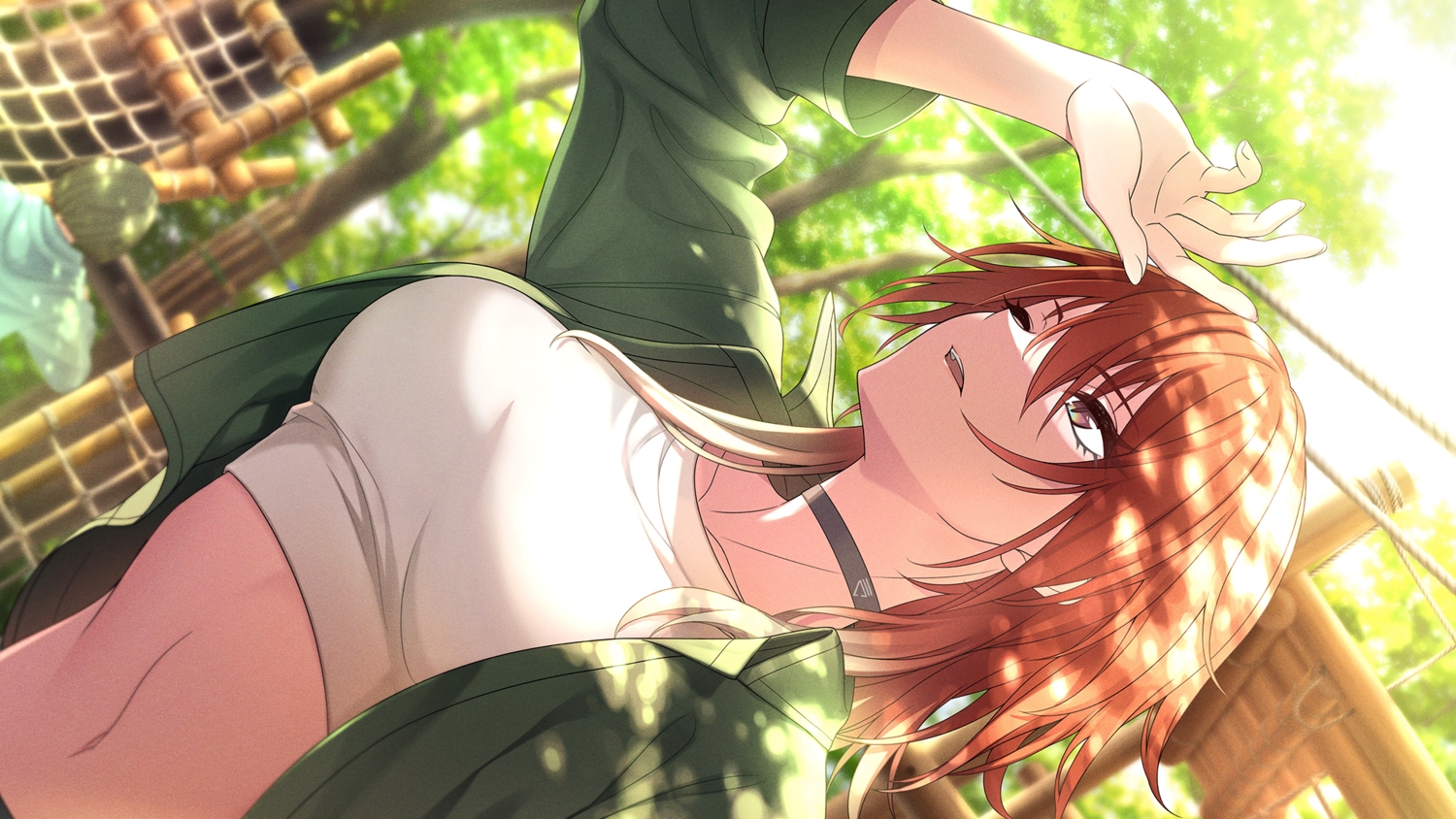 2girls, aketa_mikoto, blonde_hair, brown_eyes, brown_hair, choker, close, idolmaster