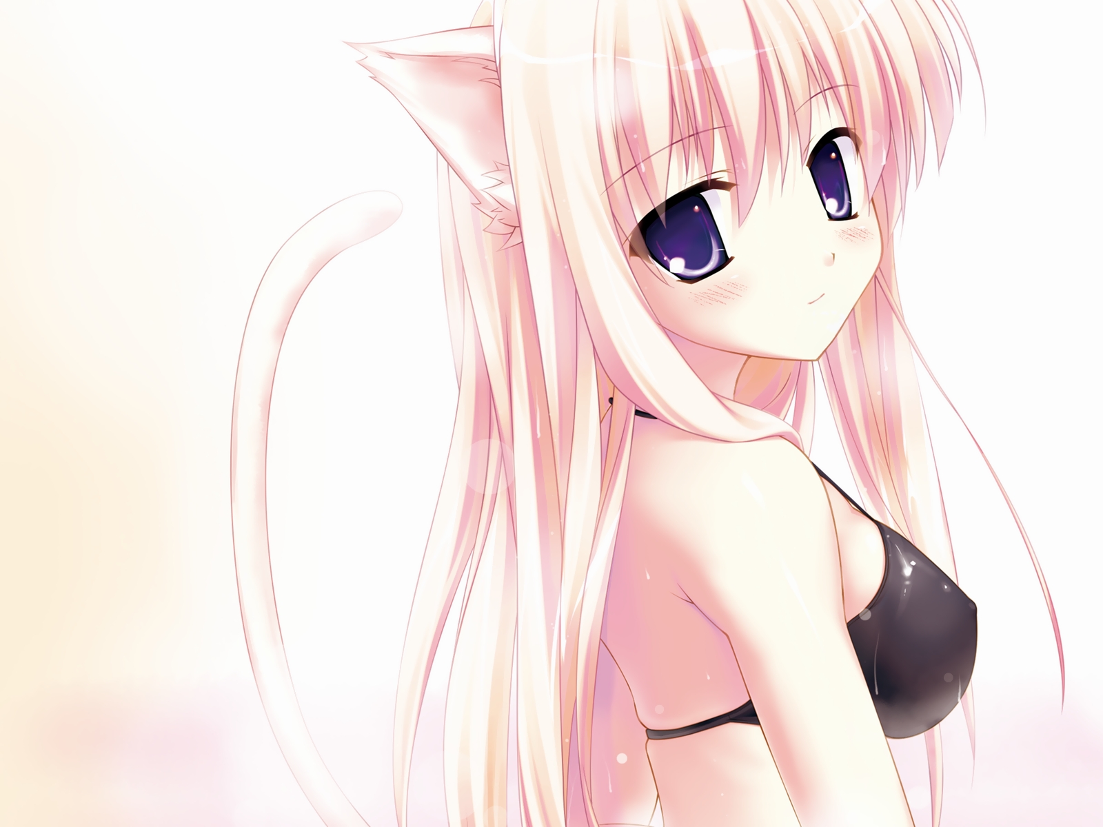 animal_ears, bikini, catgirl, fujisaki_rei, swimsuit, tagme