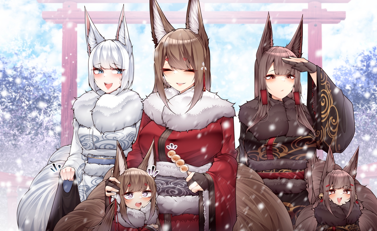 akagi_(azur_lane), akagi-chan_(azur_lane), amagi_(azur_lane), amagi-chan_(azur_lane), animal_ears, anthropomorphism, azur_lane, blue_eyes