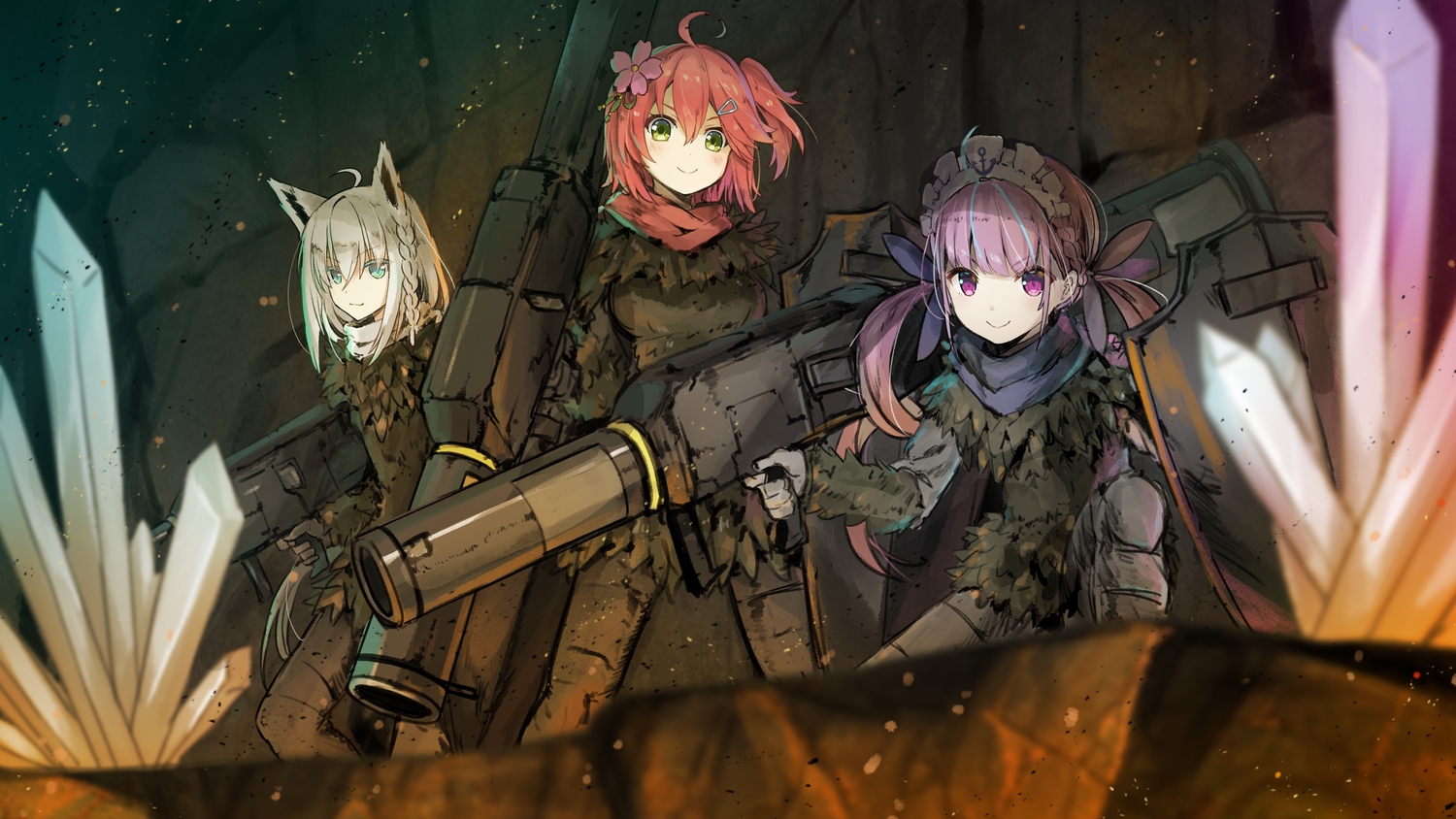 animal_ears, aqua_eyes, ark:_survival_evolved, braids, cosplay, denken, foxgirl, green_eyes