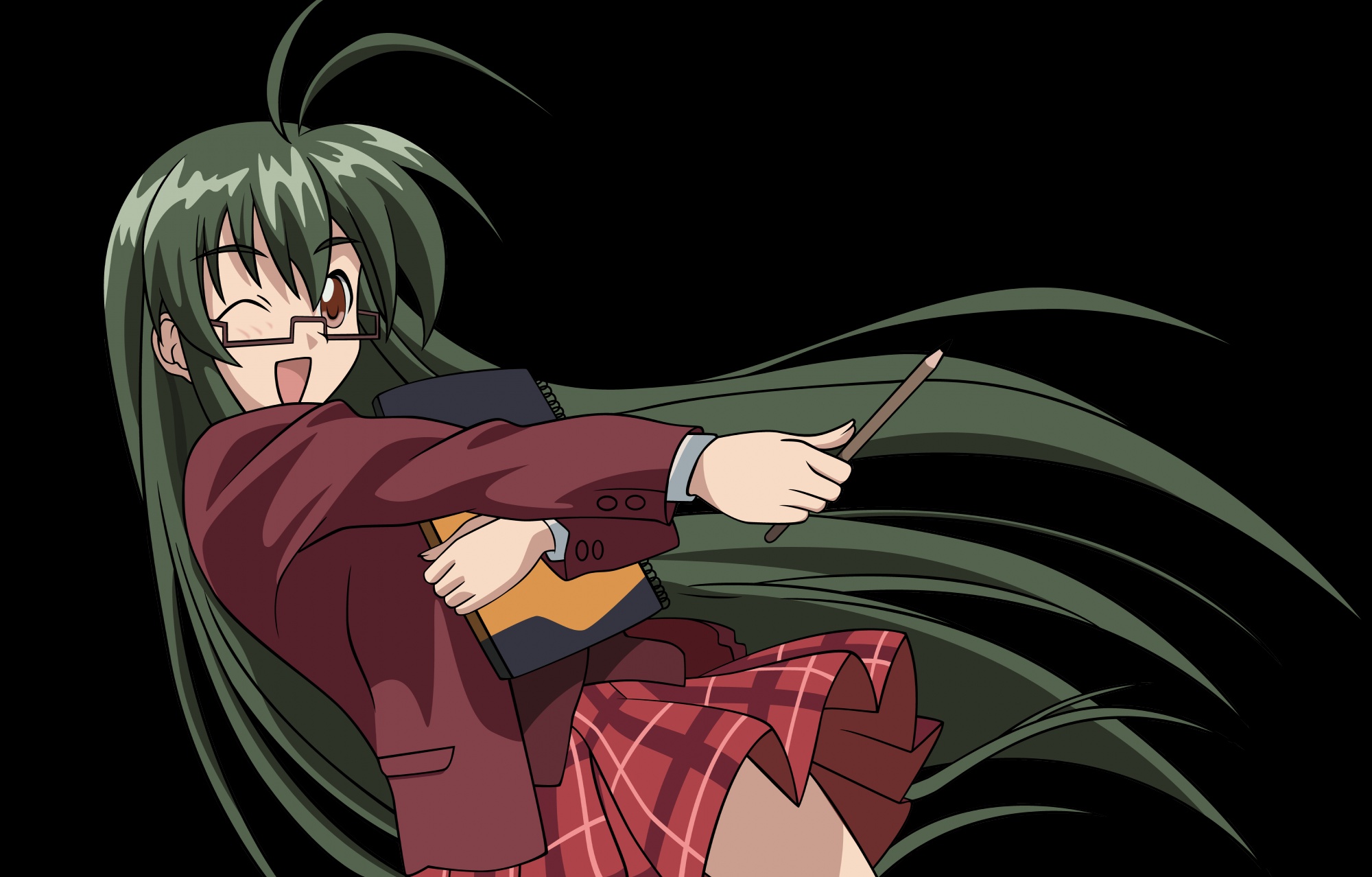 mahou_sensei_negima, saotome_haruna, transparent, vector