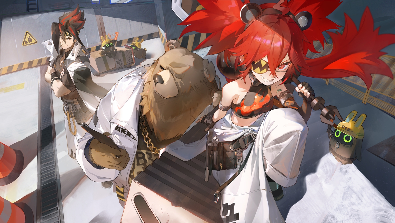 animal, animal_ears, anton_ivanov, bear, ben_bigger, black_hair, cape, chain