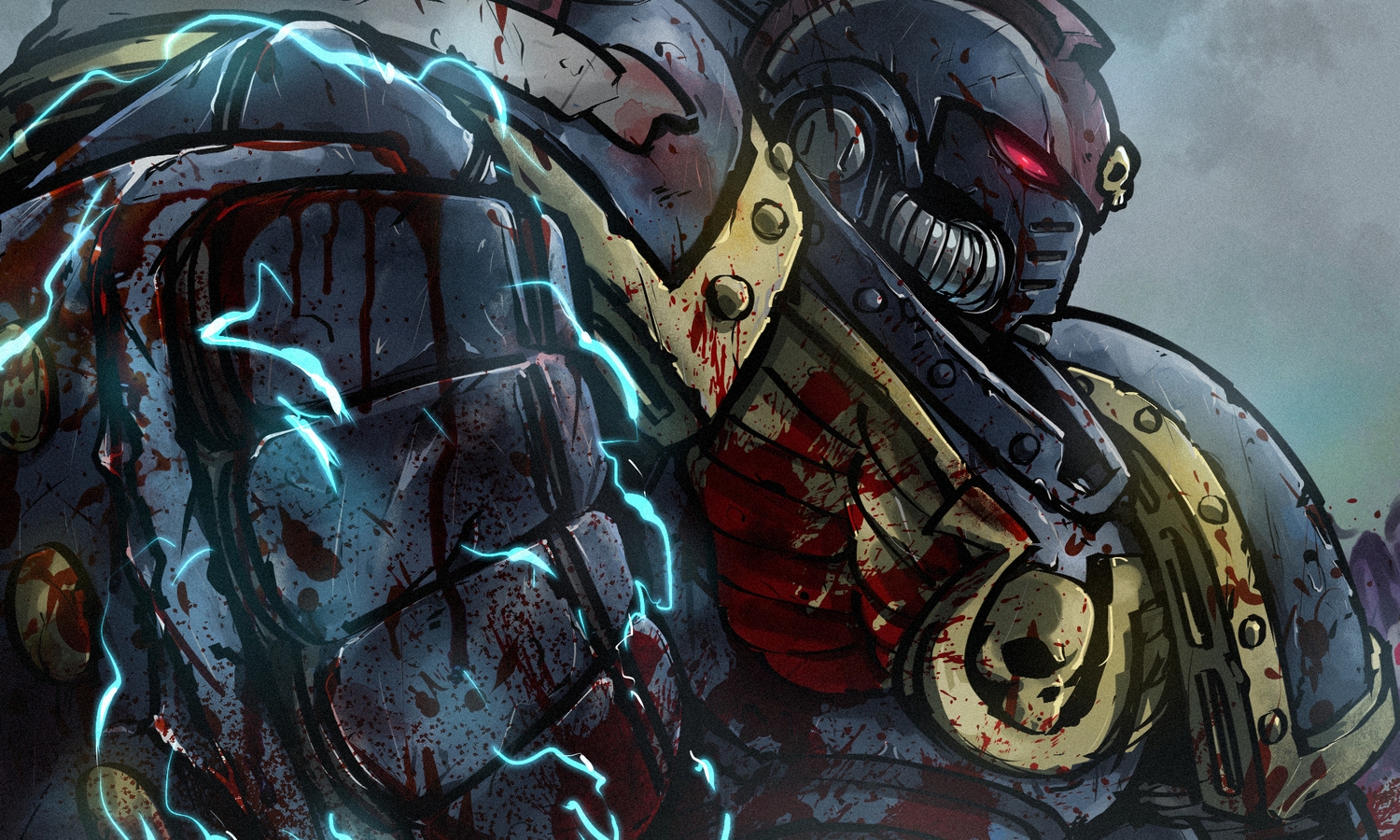 adeptus_astartes, armor, blood, close, jazz_jack, red_eyes, warhammer_40k
