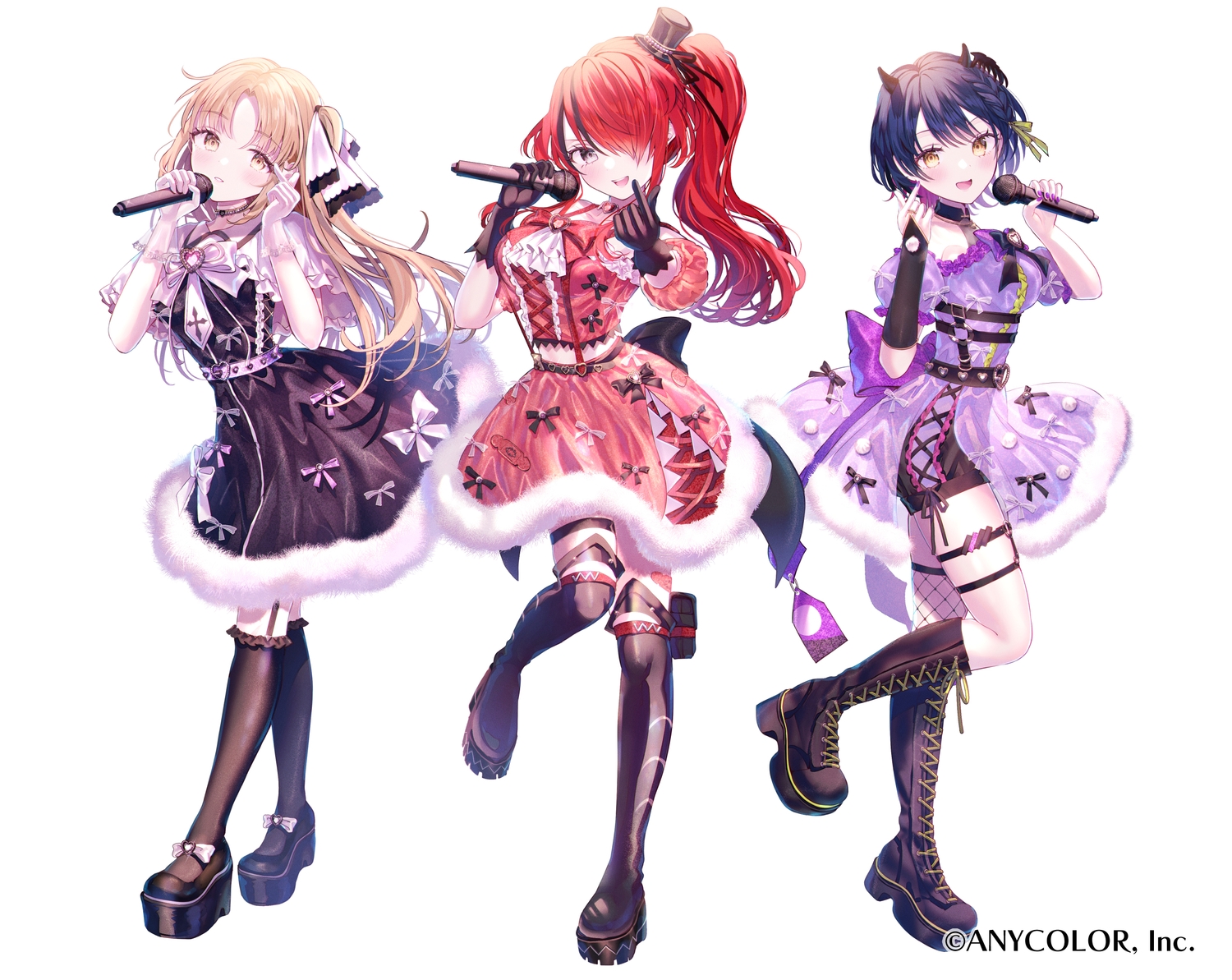 bandaid, black_eyes, blue_hair, blush, boots, bow, braids, brown_eyes
