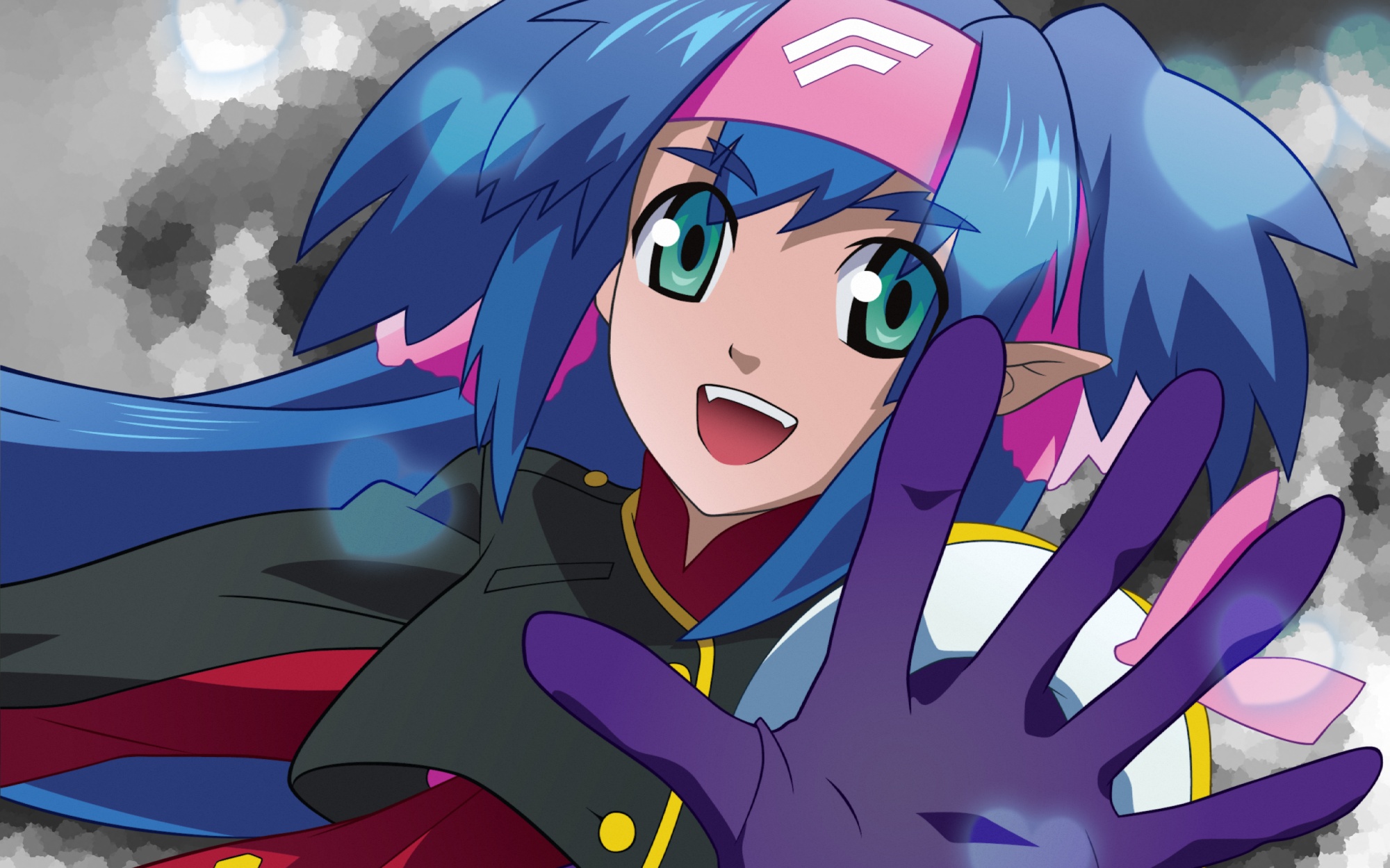 aqua_eyes, blue_hair, klan_klan, macross, macross_frontier, pointed_ears