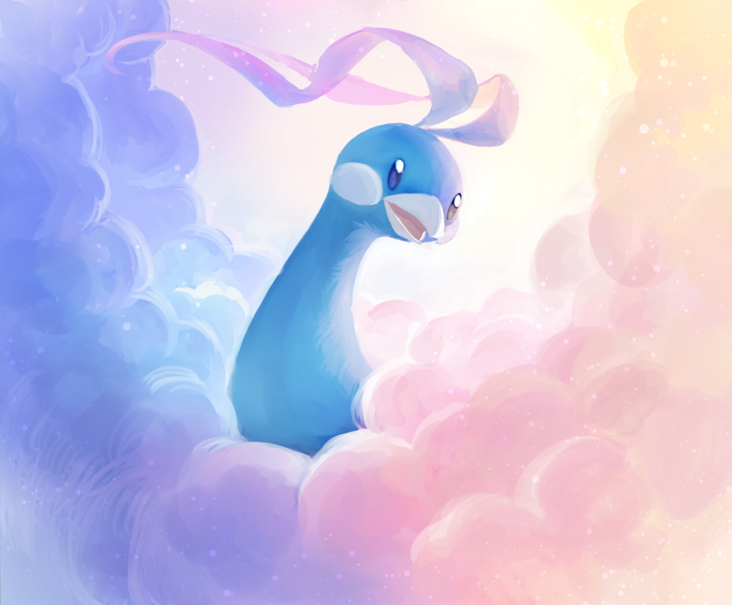 animal, bird, clouds, day_walker1117, no_humans, pokemon, swablu