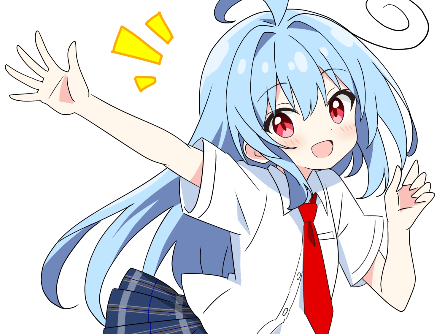 blue_hair, blush, kotatsu-mazoku, loli, long_hair, original, red_eyes, school_uniform