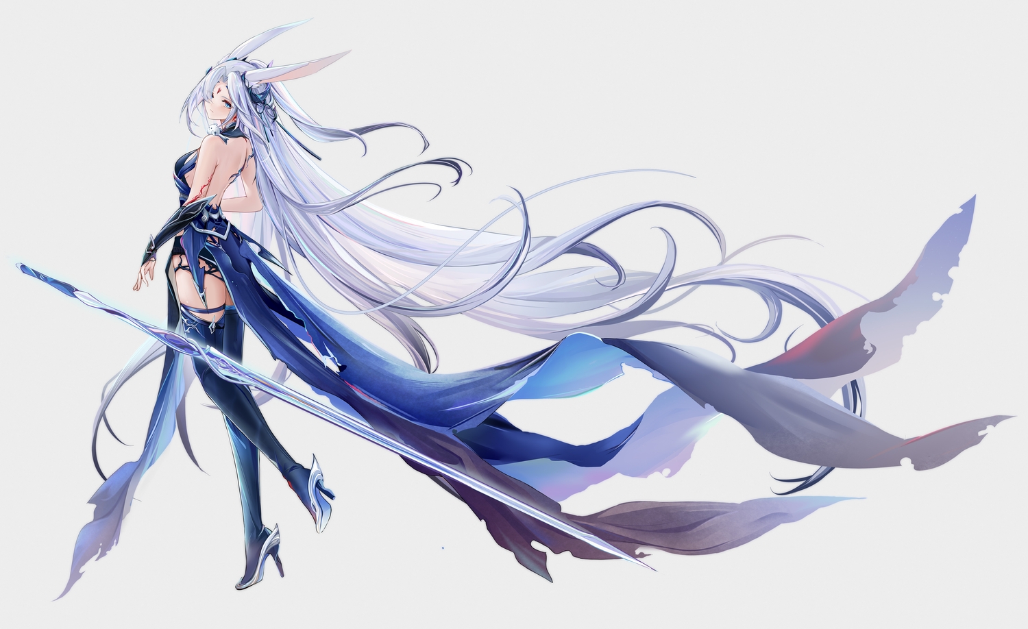 animal, animal_ears, anthropomorphism, azur_lane, banchiyuebai, bird, blue_eyes, boots