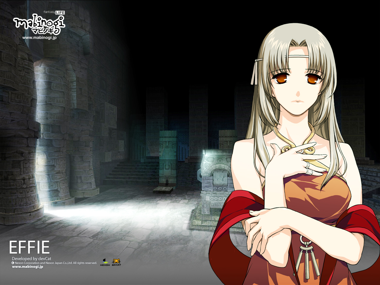 brown_eyes, effie, gray_hair, long_hair, mabinogi