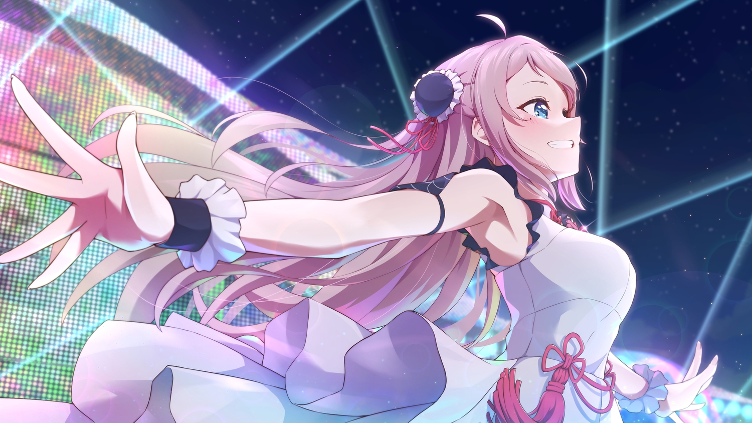 aliasing, blue_eyes, blush, close, dress, long_hair, love_live!_nijigasaki_high_school_idol_club, love_live!_school_idol_project
