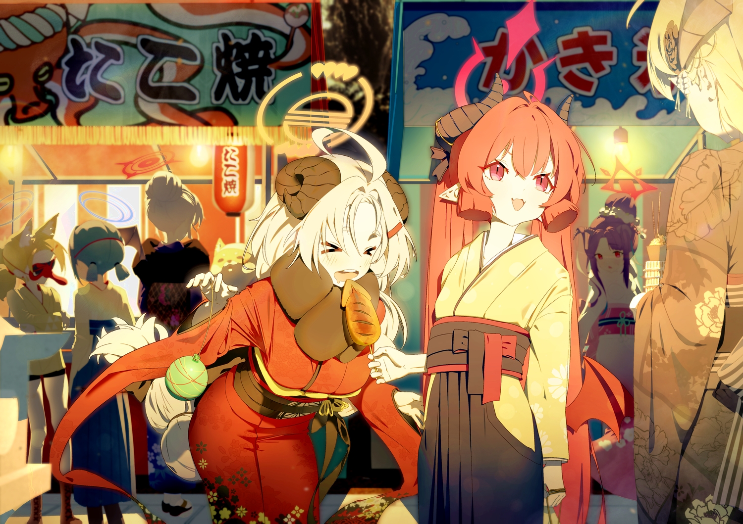 aikiyo_fuuka, akashi_junko, aliasing, animal, animal_ears, aqua_hair, blue_archive, blush