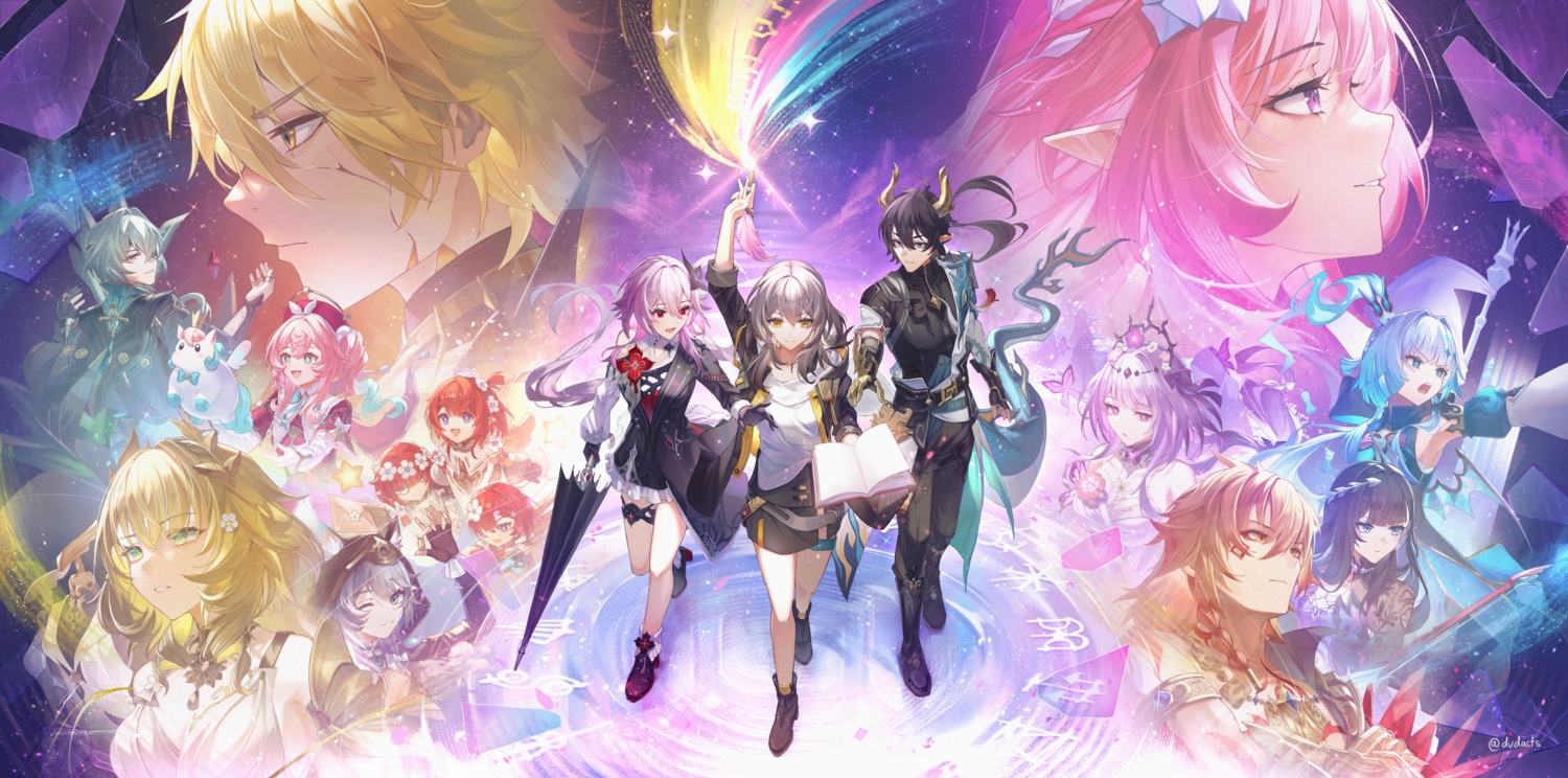 aglaea_(honkai:_star_rail), anaxa_(honkai:_star_rail), animal, animal_ears, aqua_eyes, armor, black_hair, blindfold