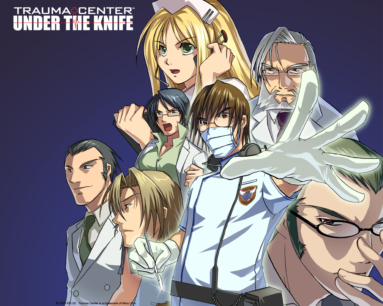 angie_thompson, atlus, blonde_hair, derek_stiles, glasses, ikehata_maguro, logo, male