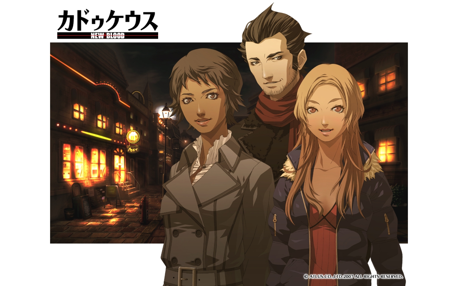 atlus, doi_masayuki, elena_salazar, logo, male, markus_vaughn, trauma_center, valerie_blaylock