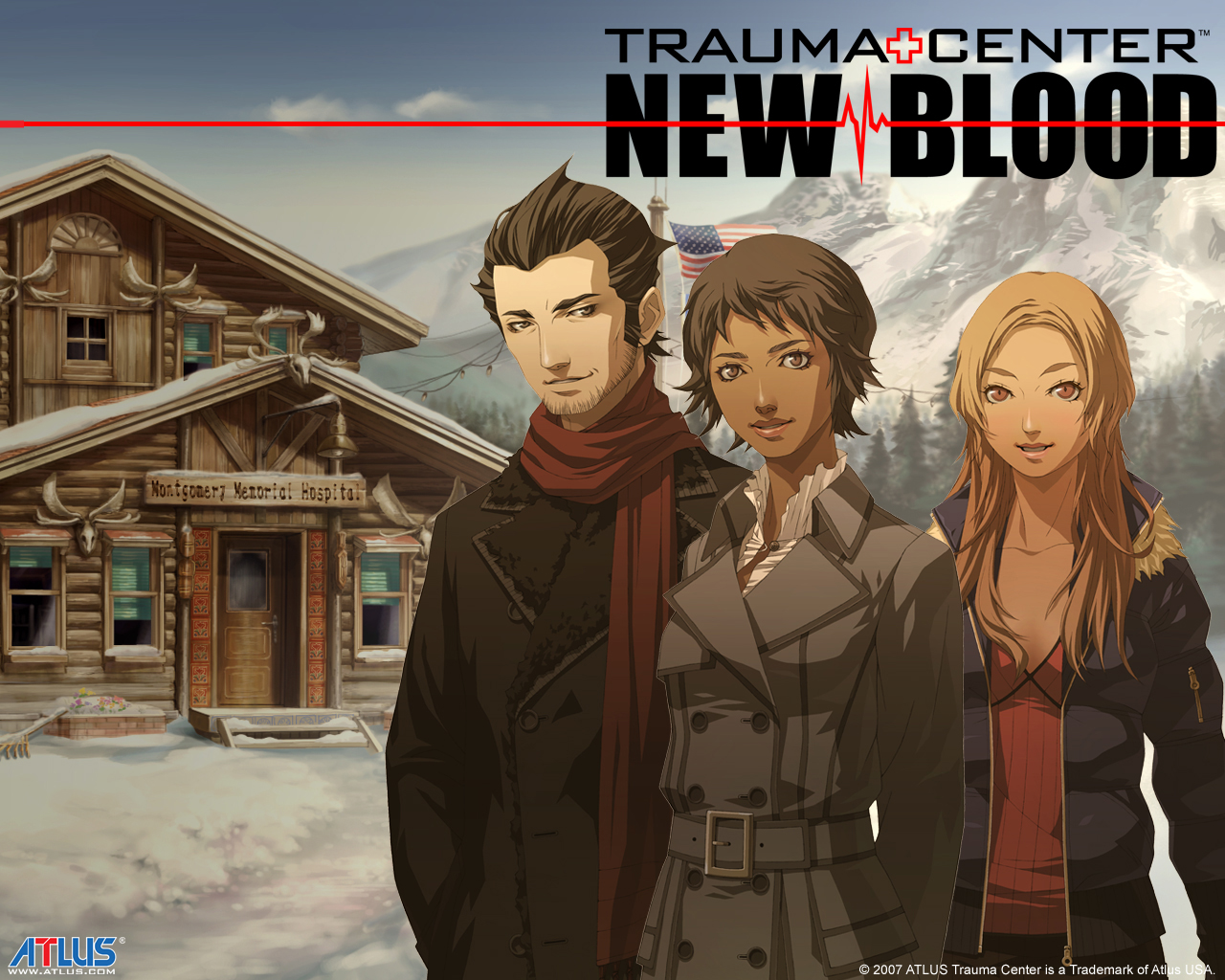 atlus, doi_masayuki, elena_salazar, logo, male, markus_vaughn, trauma_center, valerie_blaylock, watermark