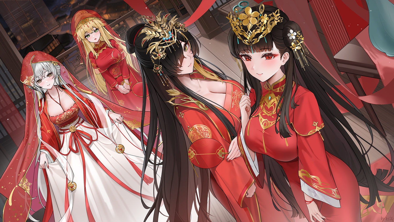 anthropomorphism, aurora_(azur_lane), azur_lane, black_hair, blonde_hair, blush, breasts, brown_eyes