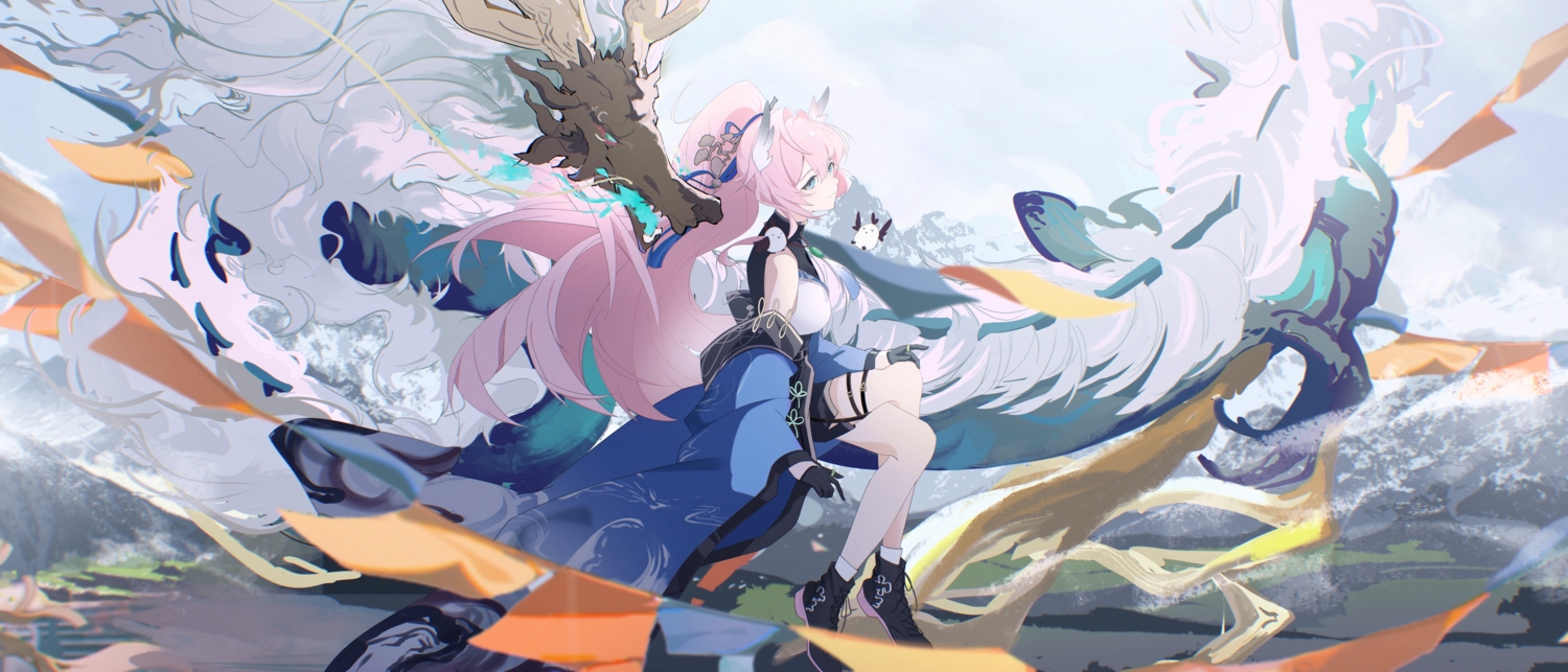 animal, bird, blue_eyes, boots, garter, gloves, indie_virtual_youtuber, japanese_clothes