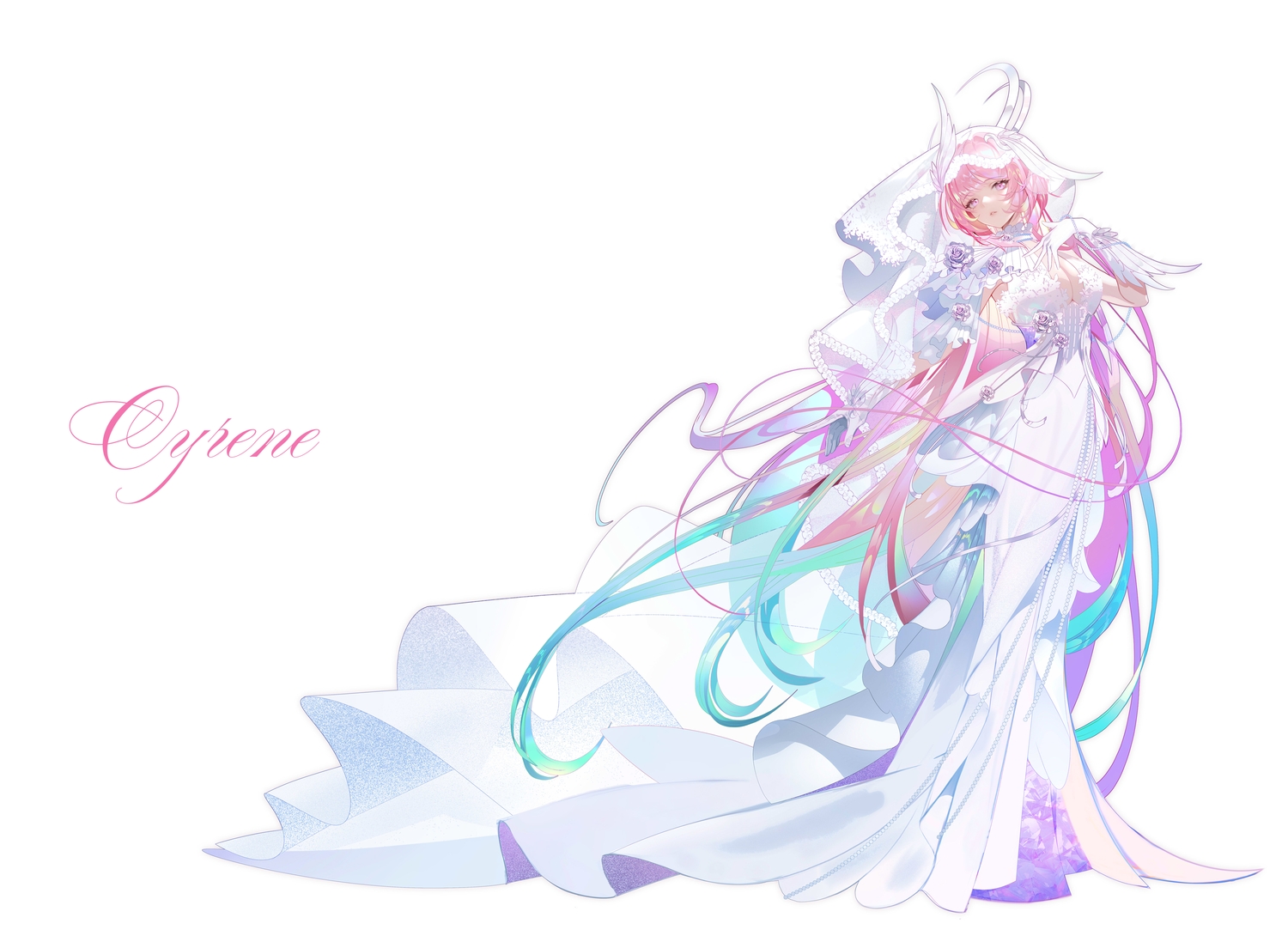 cyrene_(honkai:_star_rail), dress, elbow_gloves, gloves, honkai_(series), honkai:_star_rail, jie_xiaoming, long_hair