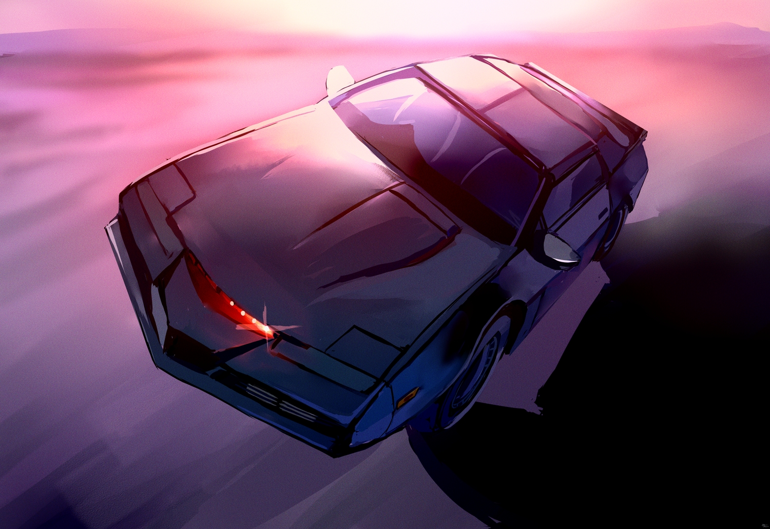 car, k.i.t.t., knight_rider, no_humans, yato_(yama0x1)